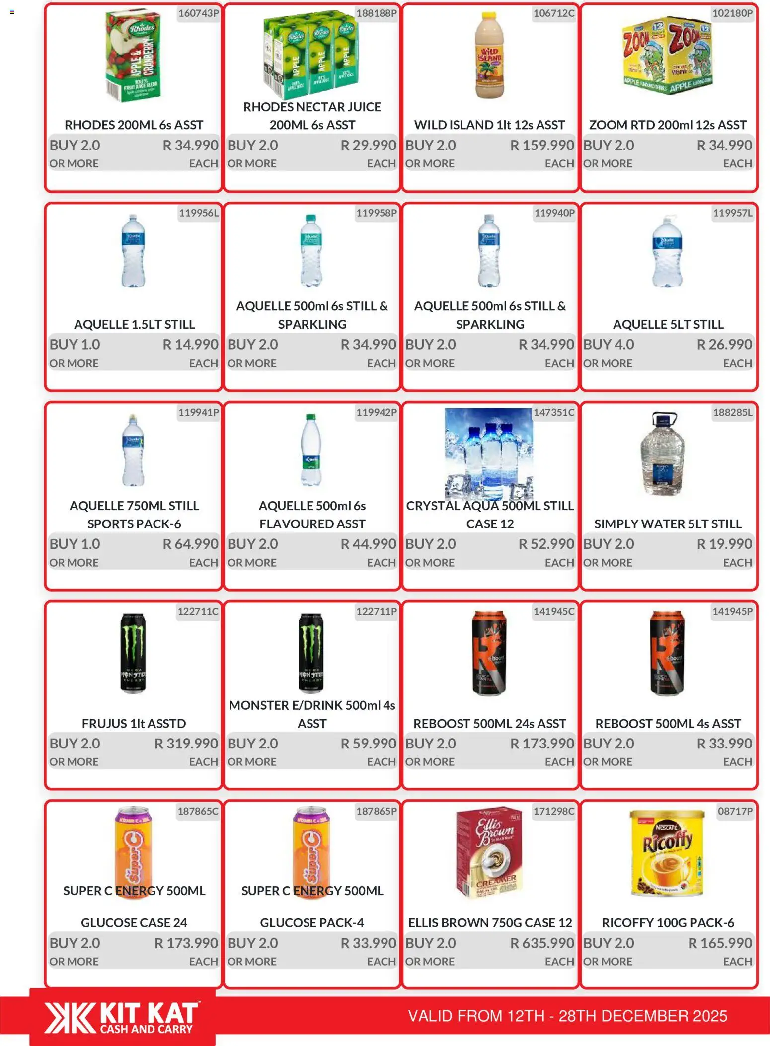 New KIT KAT Cash & Carry catalogue – valid from 12.12.2025 | Page: 11 | Products: Case, Creamer, Juice, Water