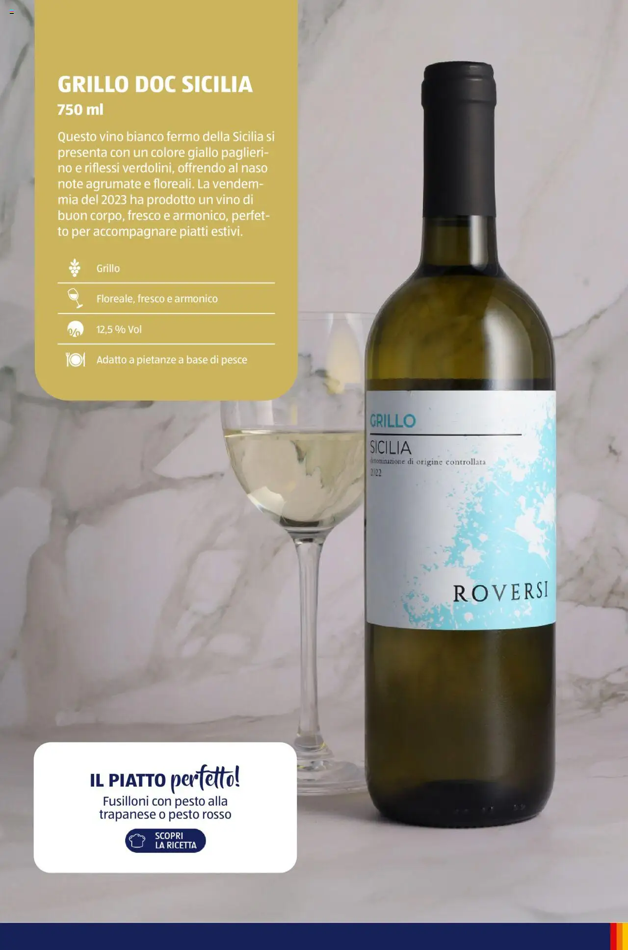 Volantino Aldi del 05.11.2024 | Pagina: 32 | Prodotti: Pesce, Vino, Piatto, Vino bianco