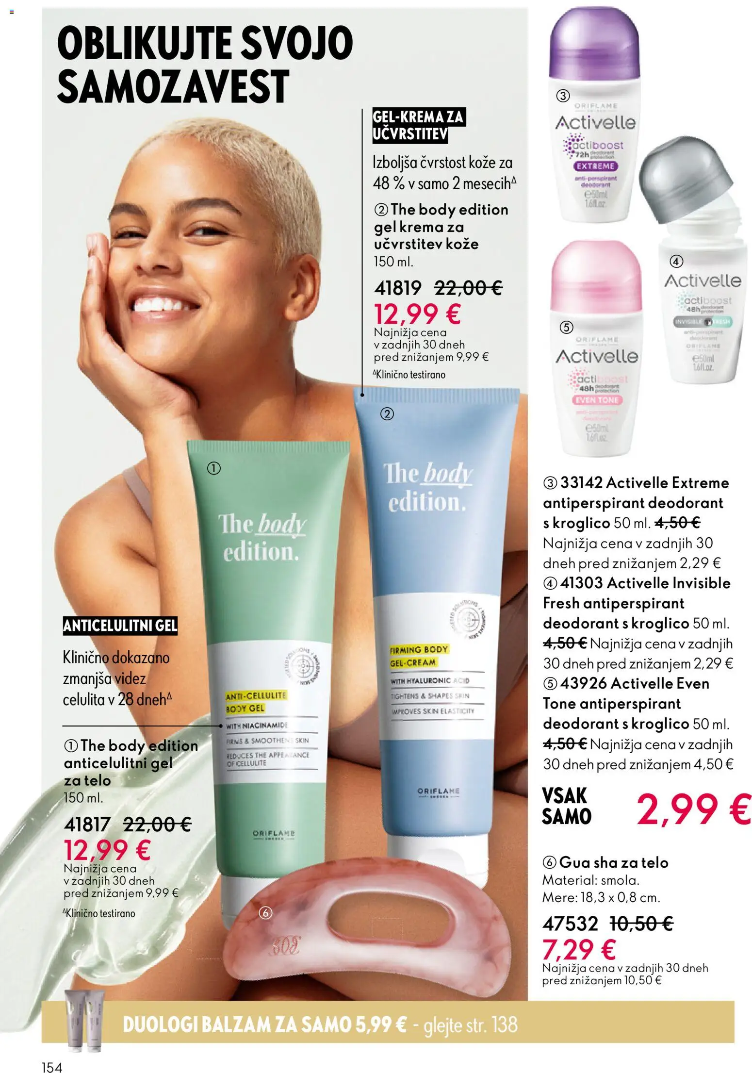 Novi Oriflame katalog ponudbe – veljaven od 19.11.2025 | Stran: 154 | Izdelki: Krema, Deodorant, Antiperspirant