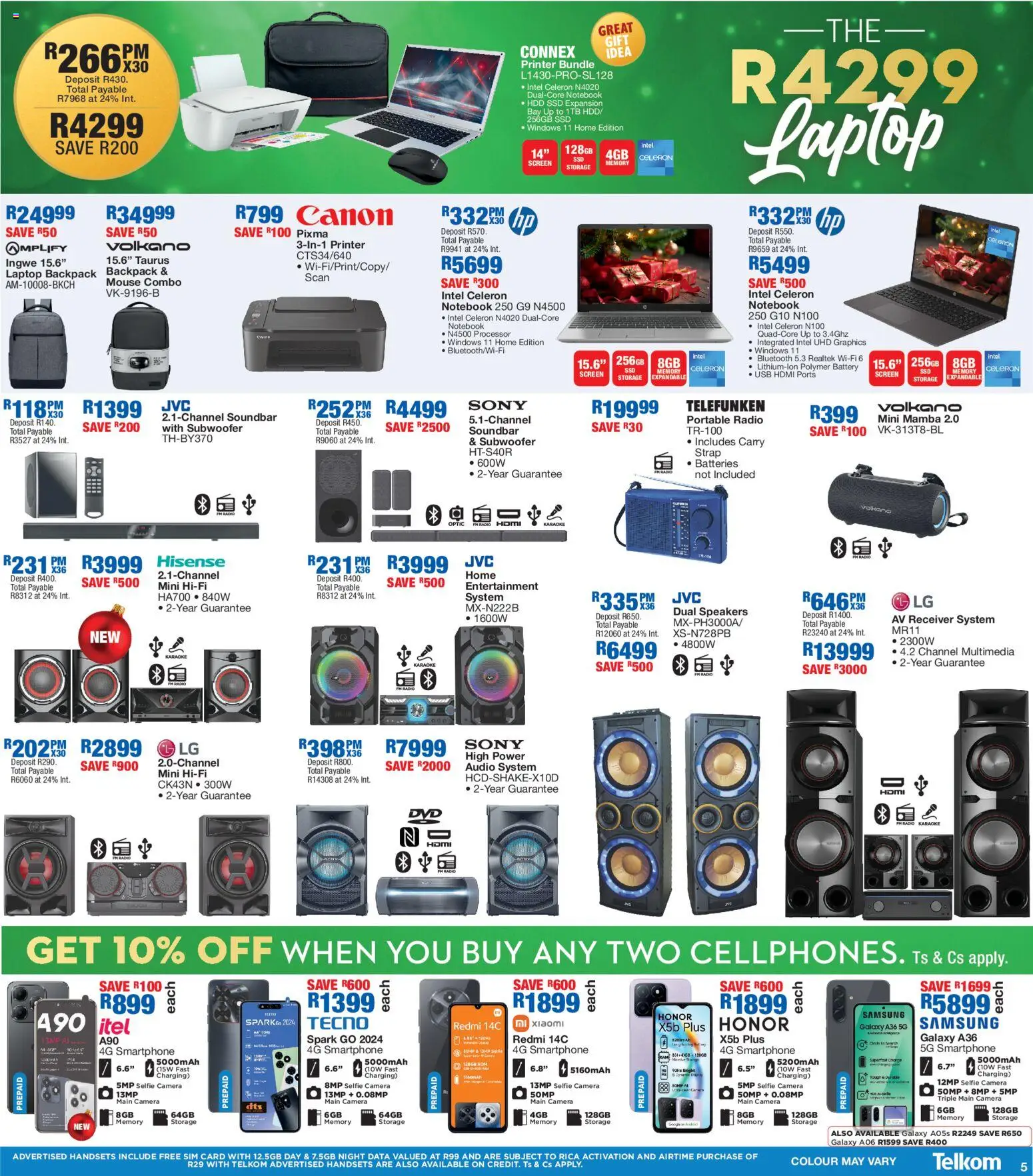 New OK Furniture catalogue – valid from 24.11.2025 | Page: 5 | Products: Smartphone, Mouse, Audio, Battery