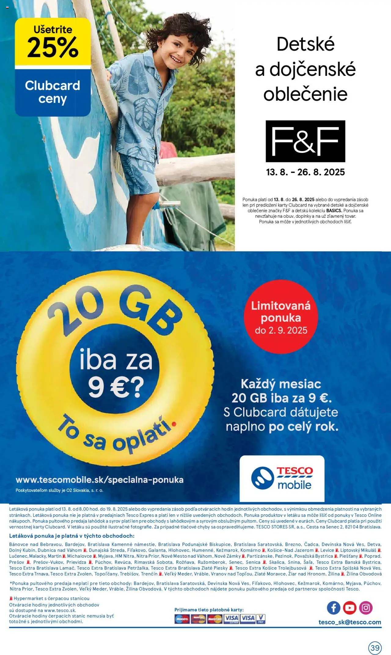 Tesco Hypermarket - leták │ platný od 13.08.2025 | Strana: 39 | Produkty: Hodiny