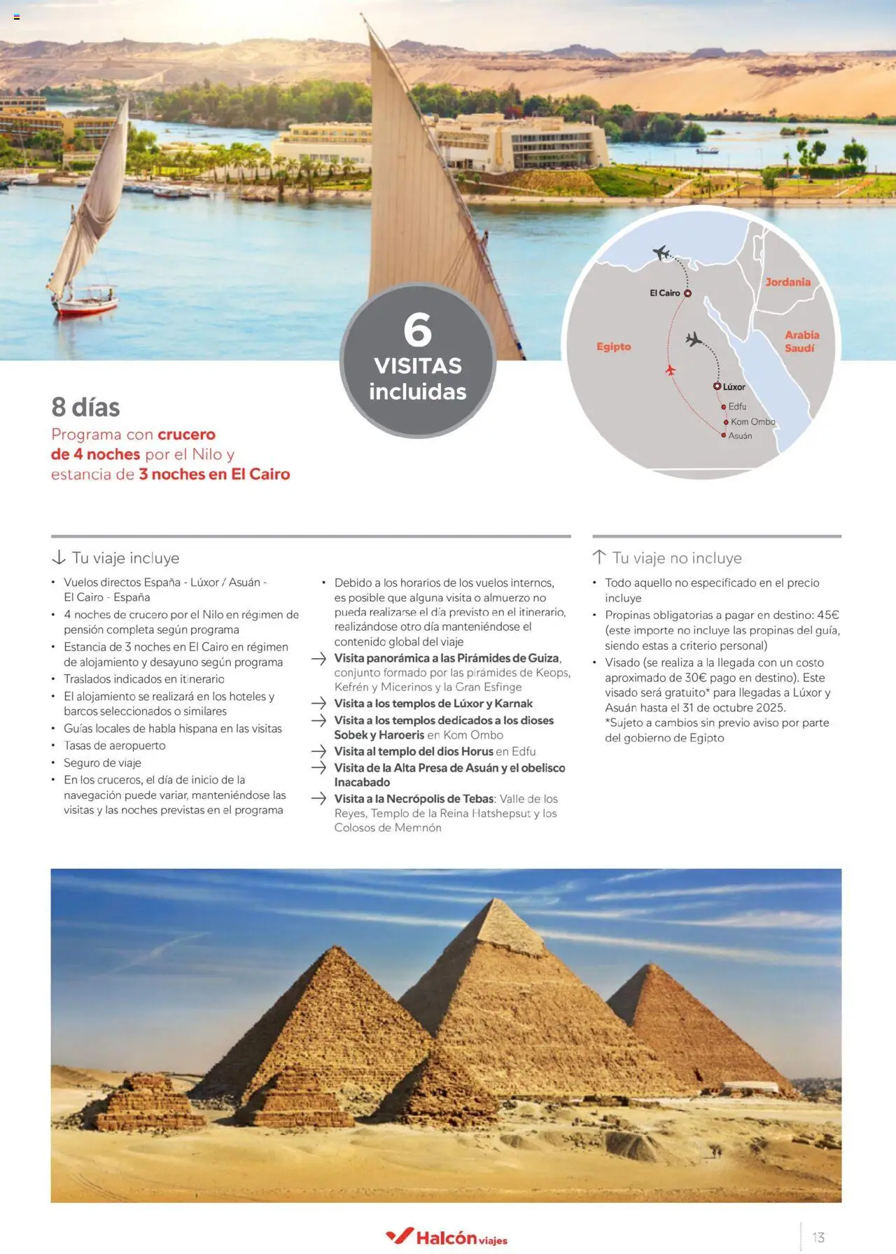 Halcón Viajes Egipto │ válido desde el 01.07.2025 | Página: 13 | Productos: Navegación