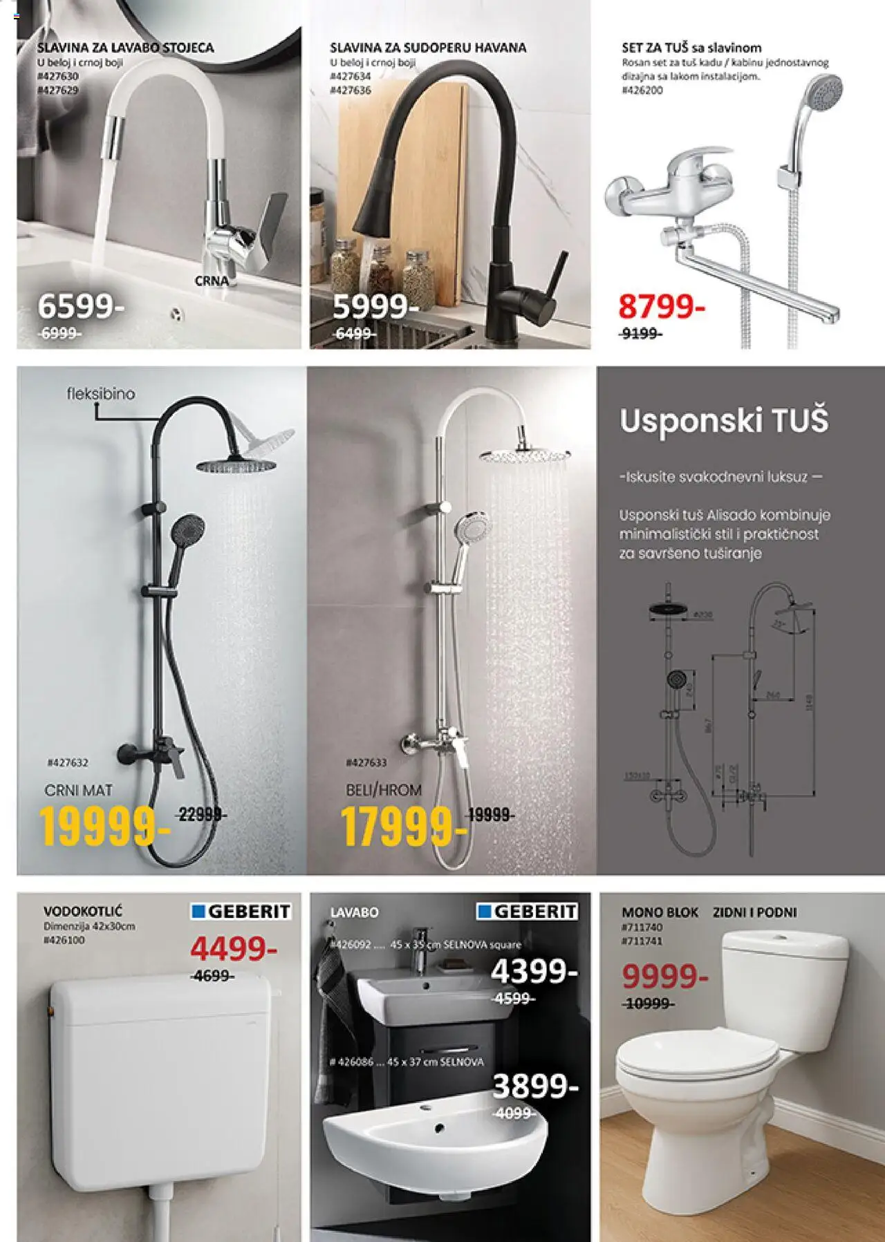Uradi Sam katalog - važi od 15.10.2025 | Strana: 7 | Proizvode: Lavabo, Tuš