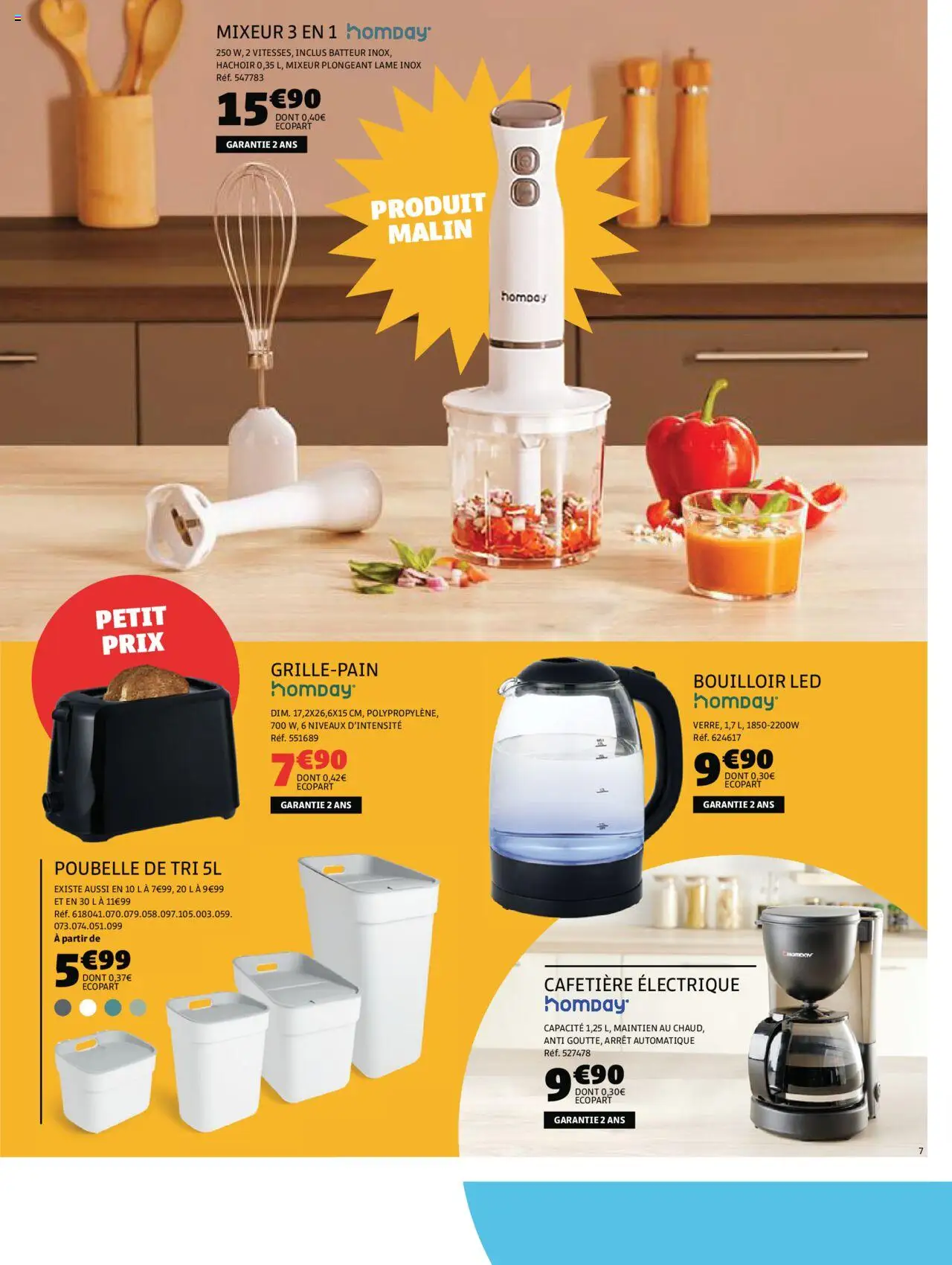  | Page: 7 | Produits: Mixeur, Cafetière, Batteur, Cafetière electrique