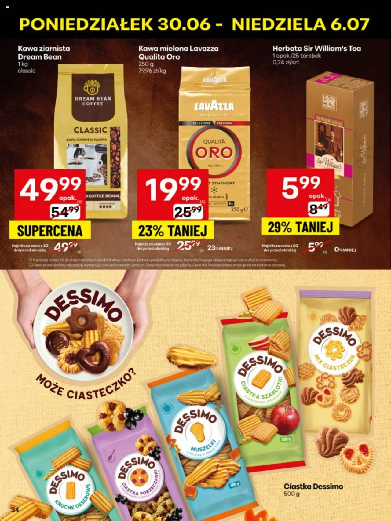 Delikatesy Centrum Gazetka - Sklepy Własne od 30.06.2025 | Strona: 34 | Produkty: Delikatesy, Kawa, Herbata, Ciastka