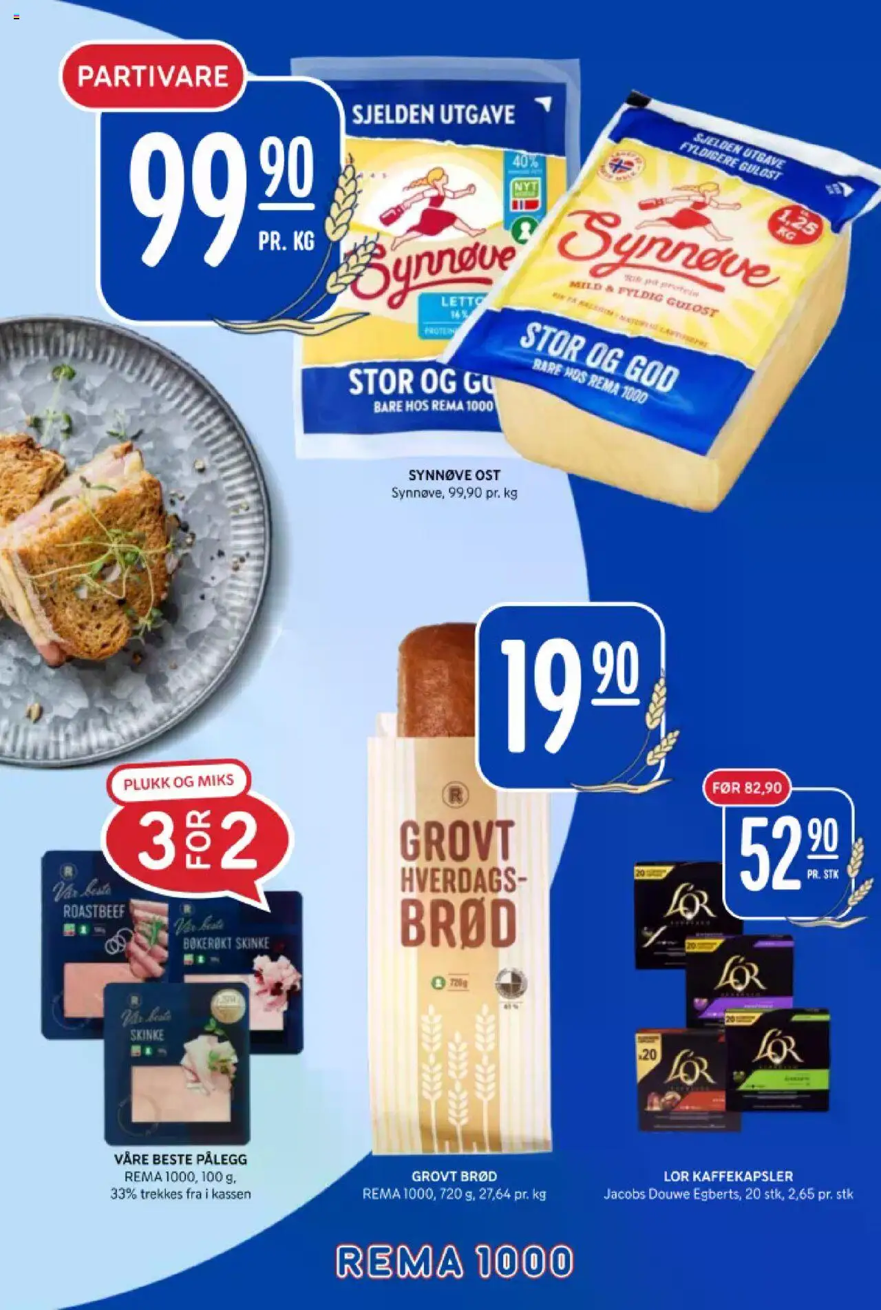  | Side: 16 | Produkter: Brød, Skinke, Gulost, Графин