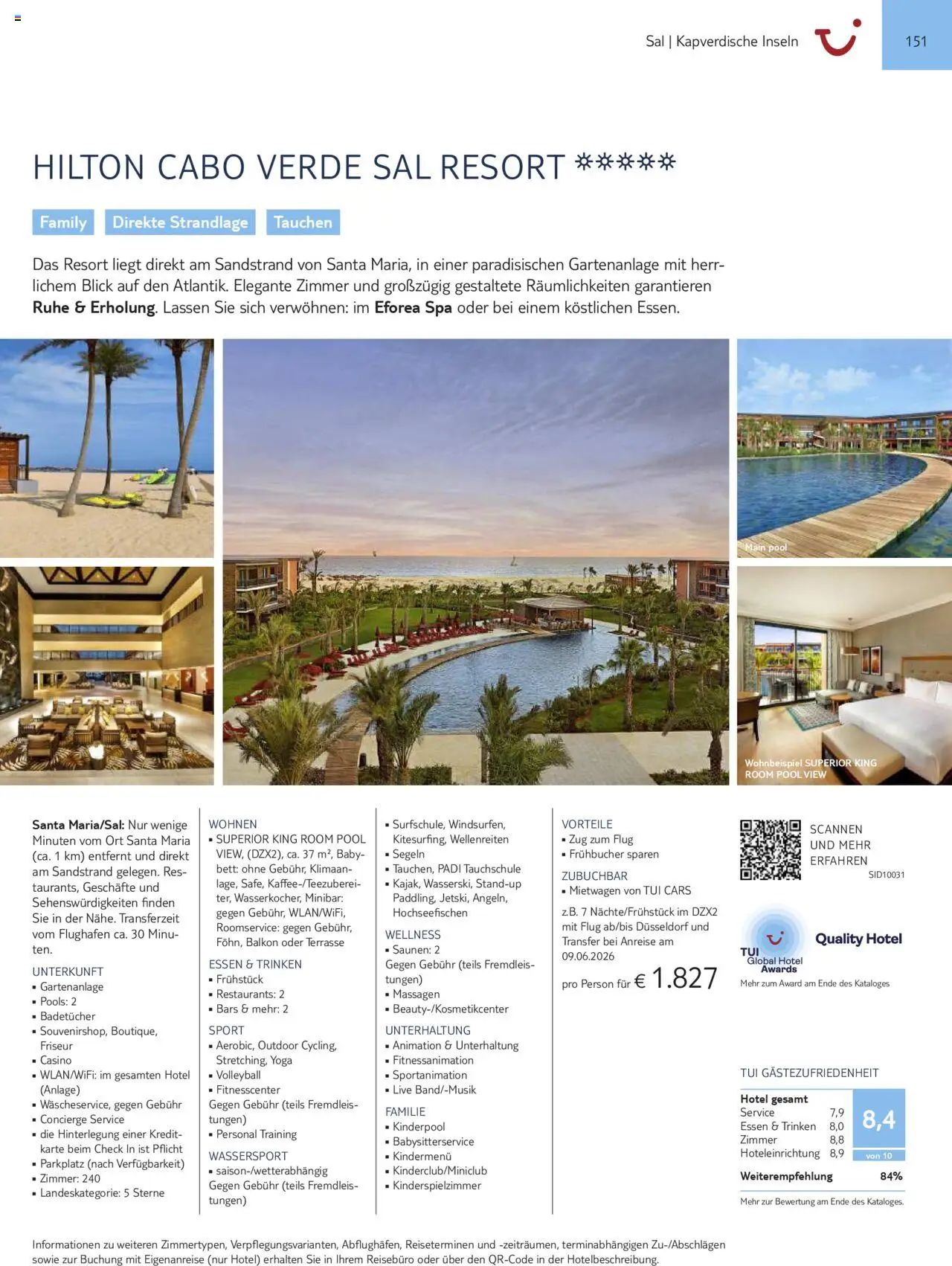 TUI Prospekt Kanaren, Kapverden & Senegal 2025/26	  – gültig ab 01.11.2025 | Seite: 151 | Produkte: Bett, Volleyball