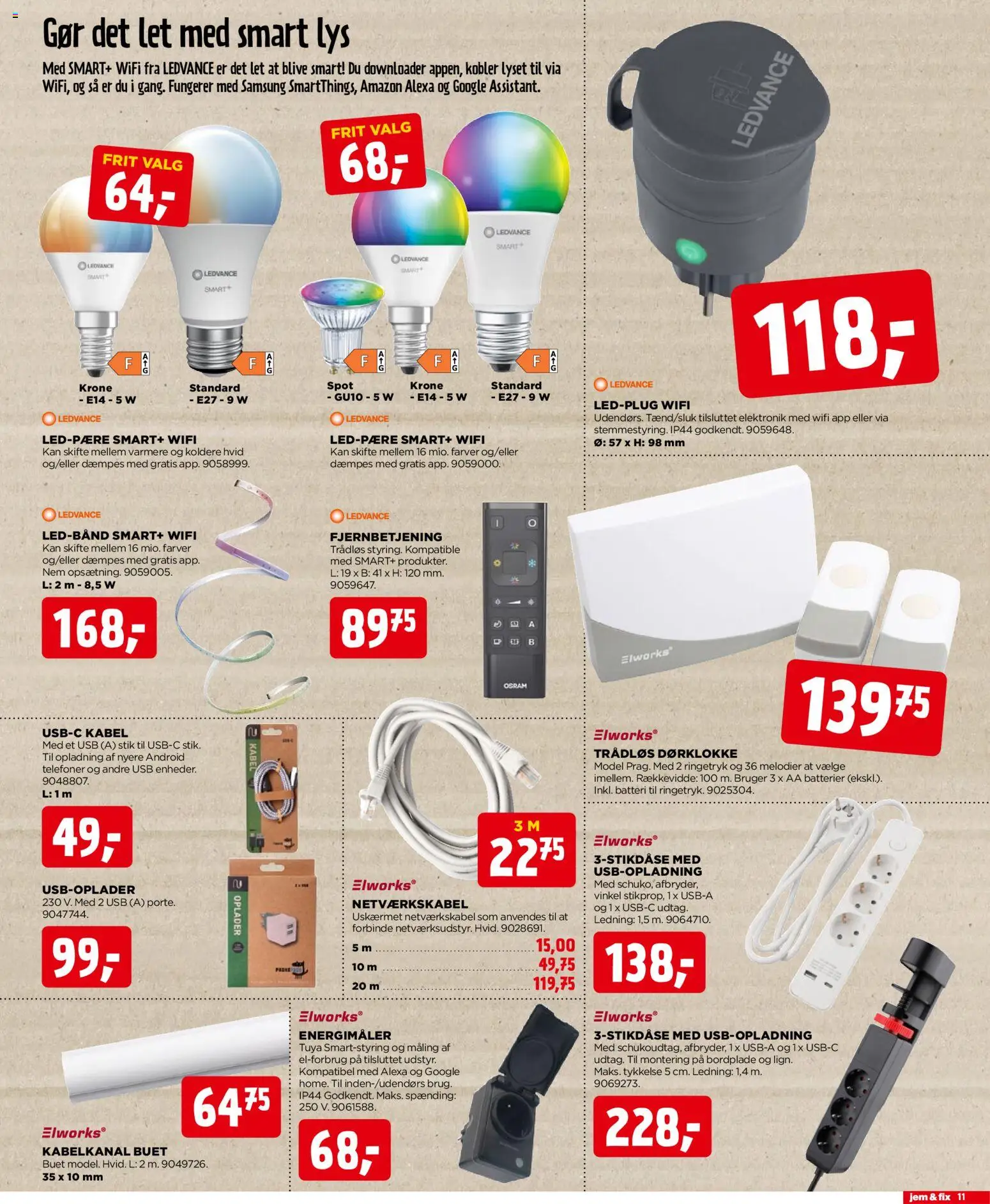 Jem & fix tilbudsavis – gyldig fra 16.11.2025 | Side: 11 | Produkter: Batterier, USB, Kabel, Batteri