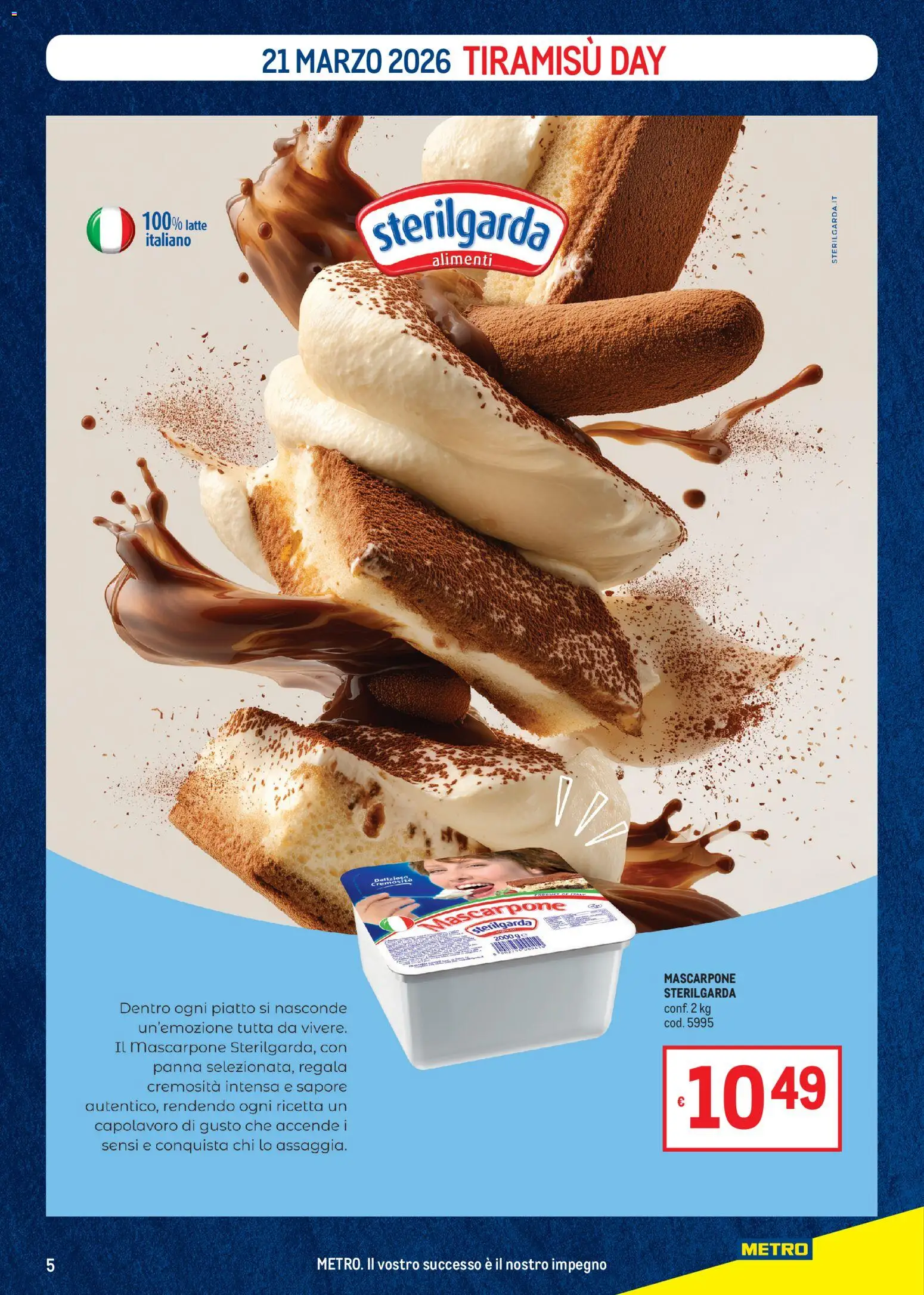 Volantino Metro volantino del 19.03.2026 | Pagina: 5 | Prodotti: Panna, Latte, Piatto, Mascarpone