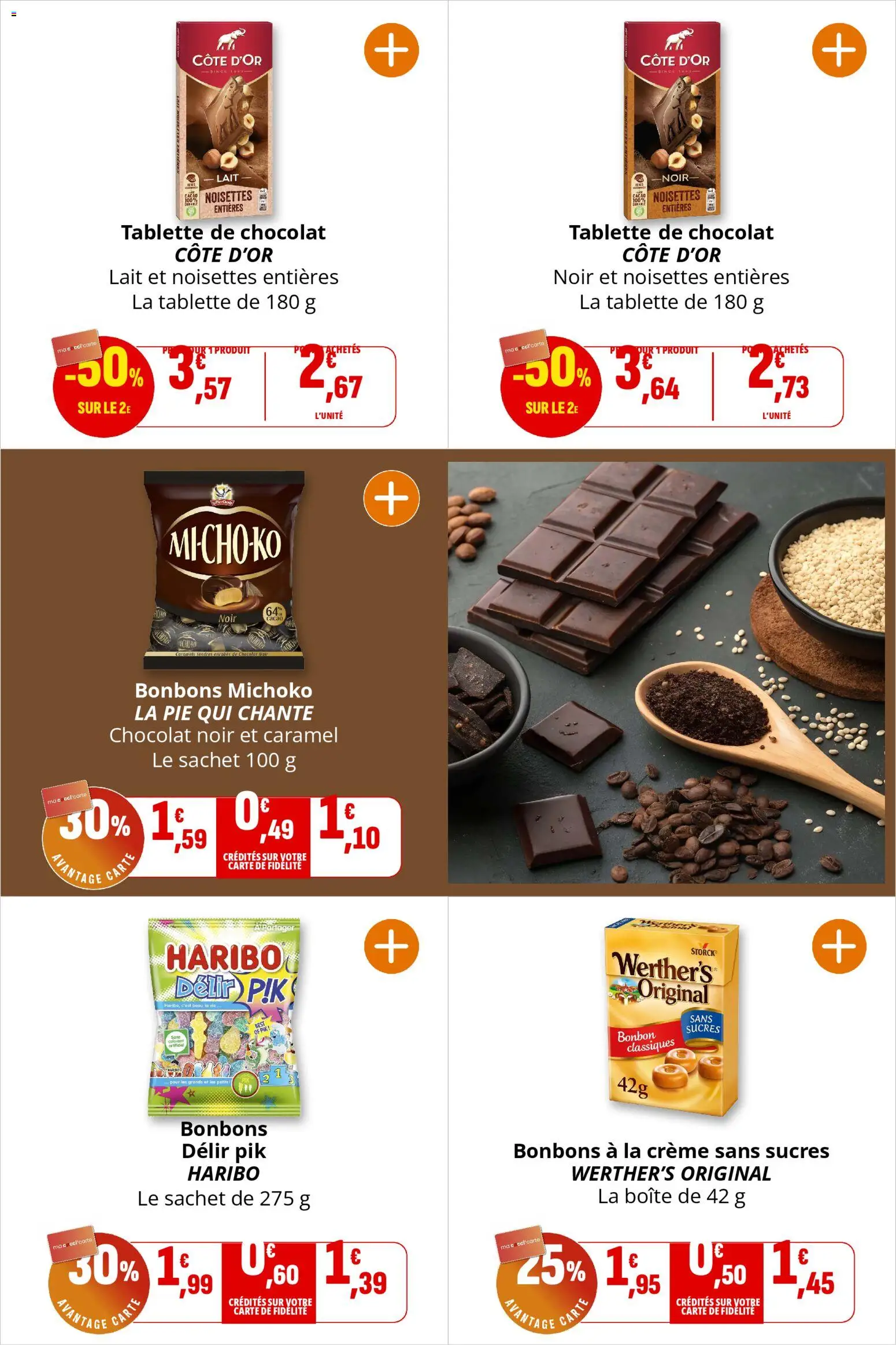 {H1} | Page: 30 | Produits: Tablette, Noisettes, Lait, Bonbons