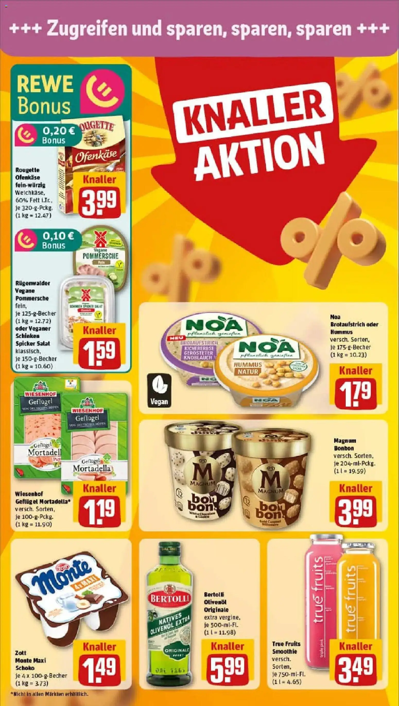 Rewe prospekt Wehr	 – gültig ab 19.01.2026 | Seite: 4 | Produkte: Bertolli olivenol, Rougette ofenkase, Knoblauch, Schinken