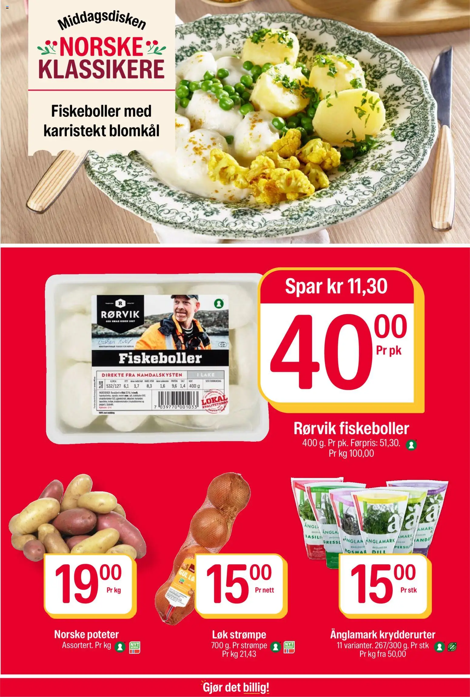 {H1} | Side: 5 | Produkter: Løk, Poteter, Blomkål