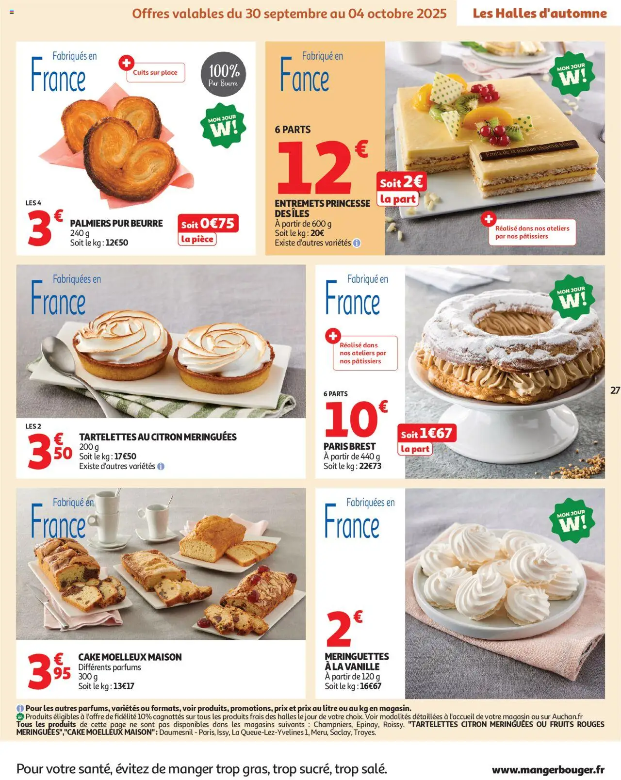 {H1} | Page: 27 | Produits: Citron, Beurre, Chocolat