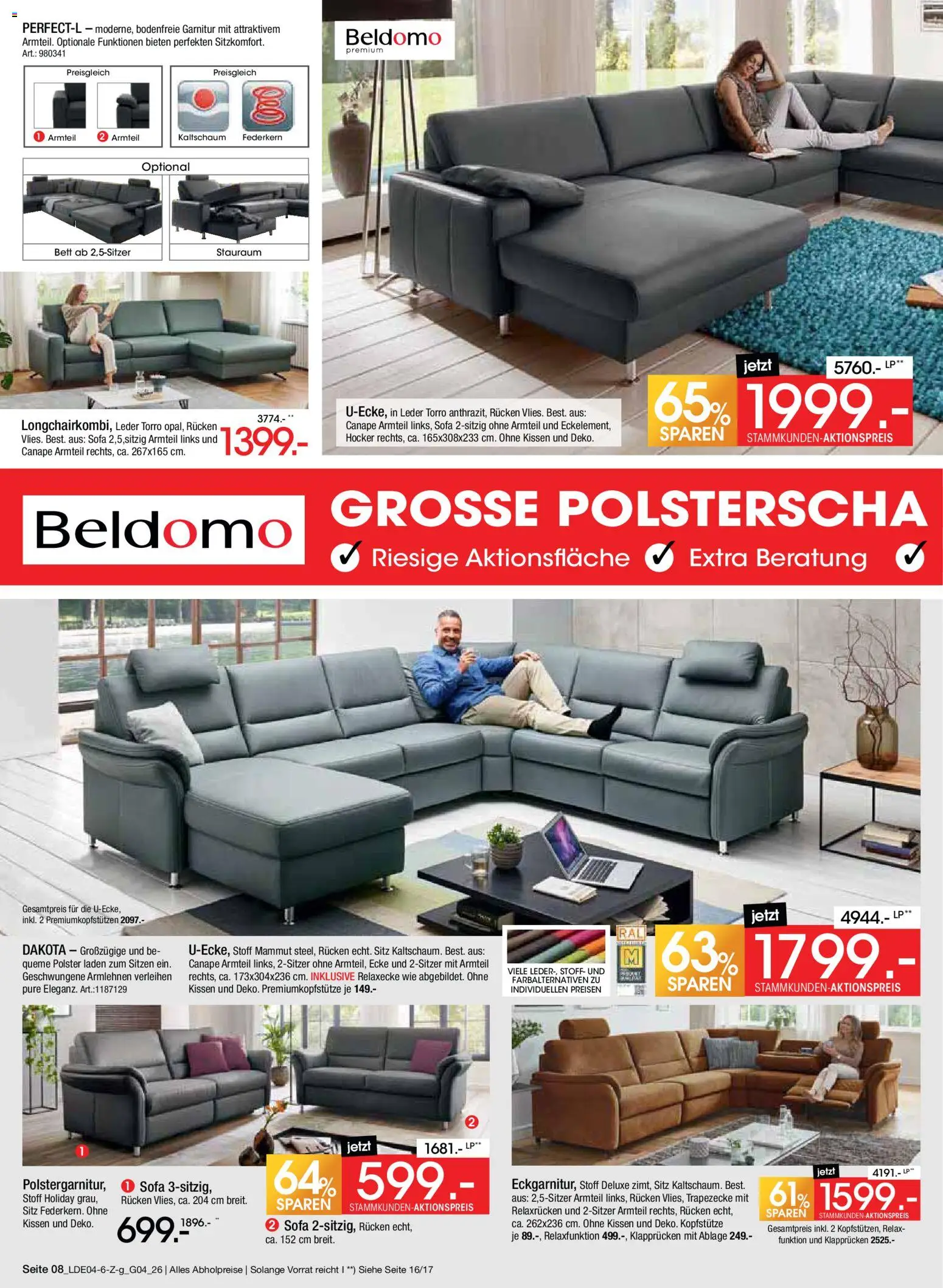 Zurbrüggen Italienische Wochen – gültig ab 11.04.2026 | Seite: 8 | Produkte: Hocker, Bett, Kissen, Sofa