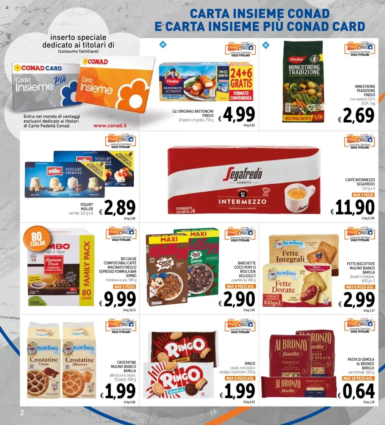 Volantino Spazio Conad del 10.10.2025 | Pagina: 2 | Prodotti: Caffè, Riso, Verdure, Cacao