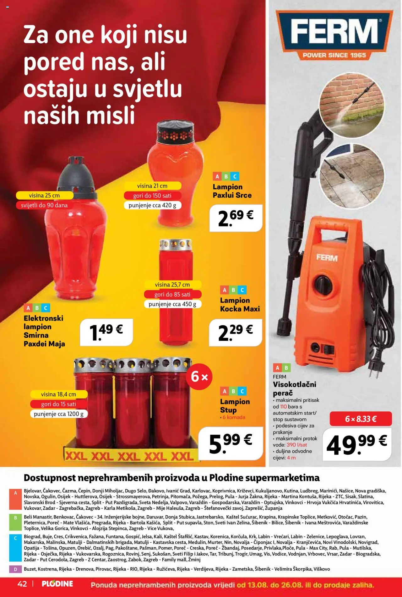Plodine katalog | vrijedi od 13.08.2025 | Stranica: 42 | Proizvodi: Lampion, Cijevi