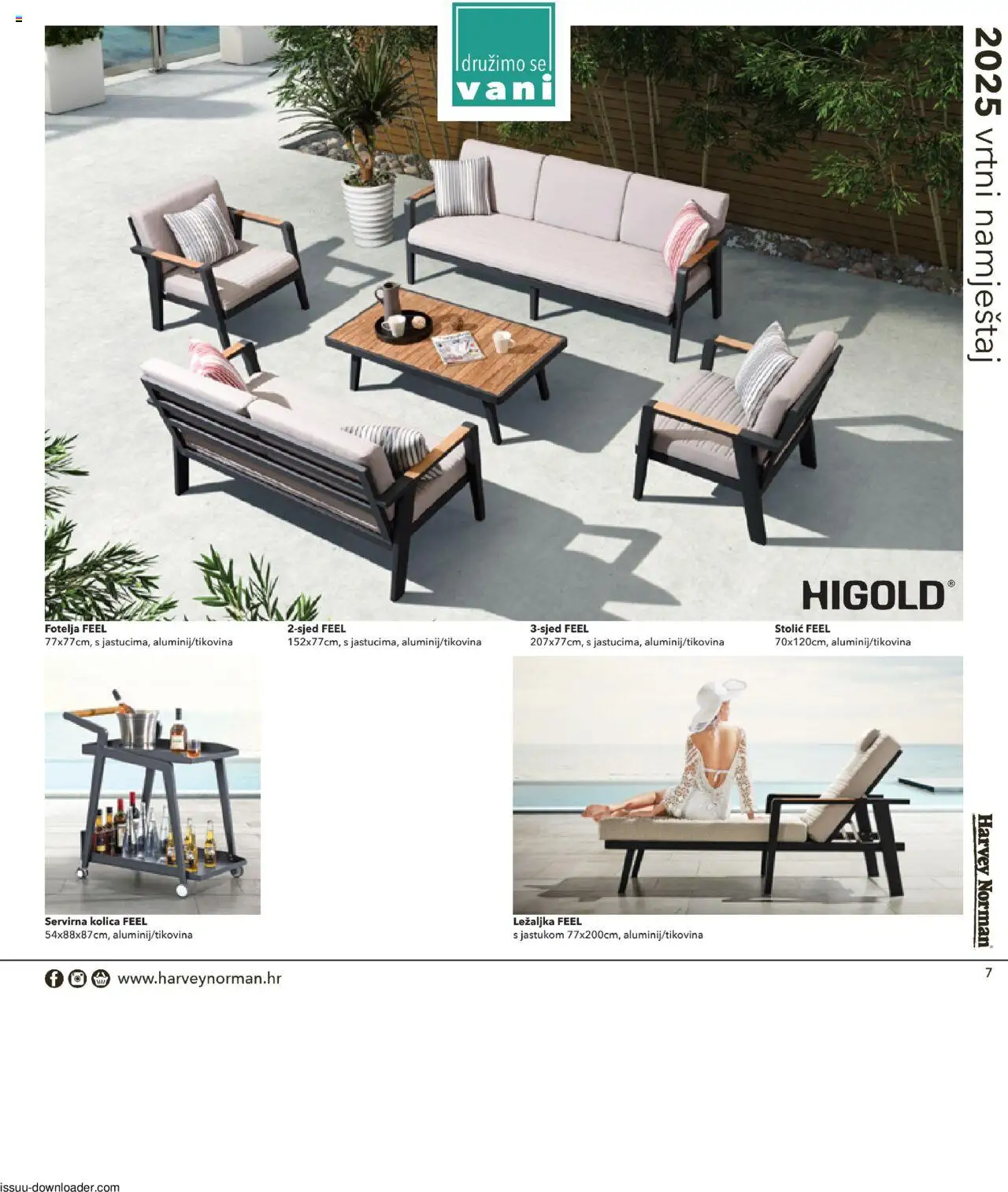 Harvey Norman katalog | vrijedi od 19.03.2025 | Stranica: 7 | Proizvodi: Ležaljka, Stolić, Vrtni namještaj, Kolica