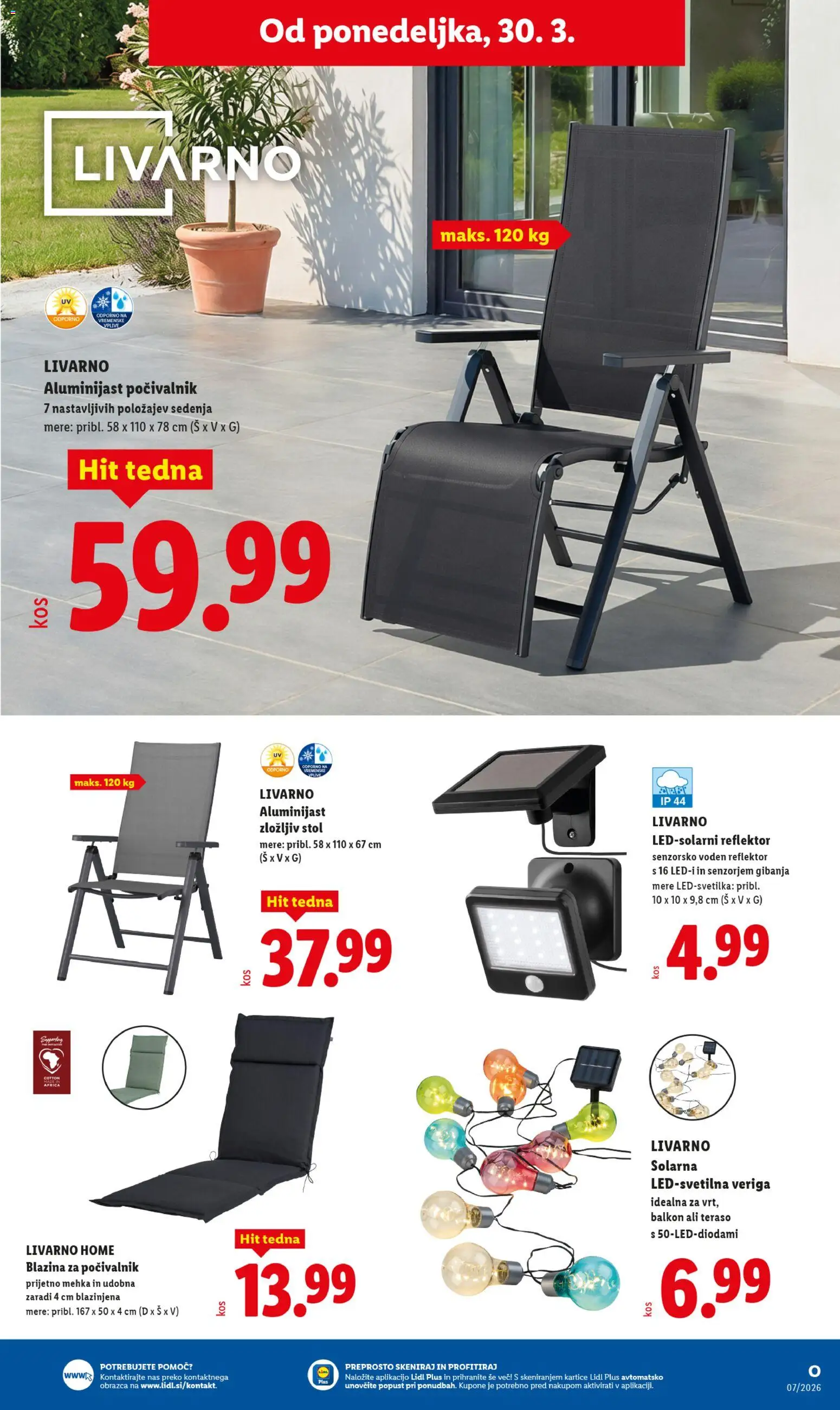 Novi Lidl katalog ponudbe – veljaven od 20.04.2026 | Stran: 29 | Izdelki: Blazina, Stol