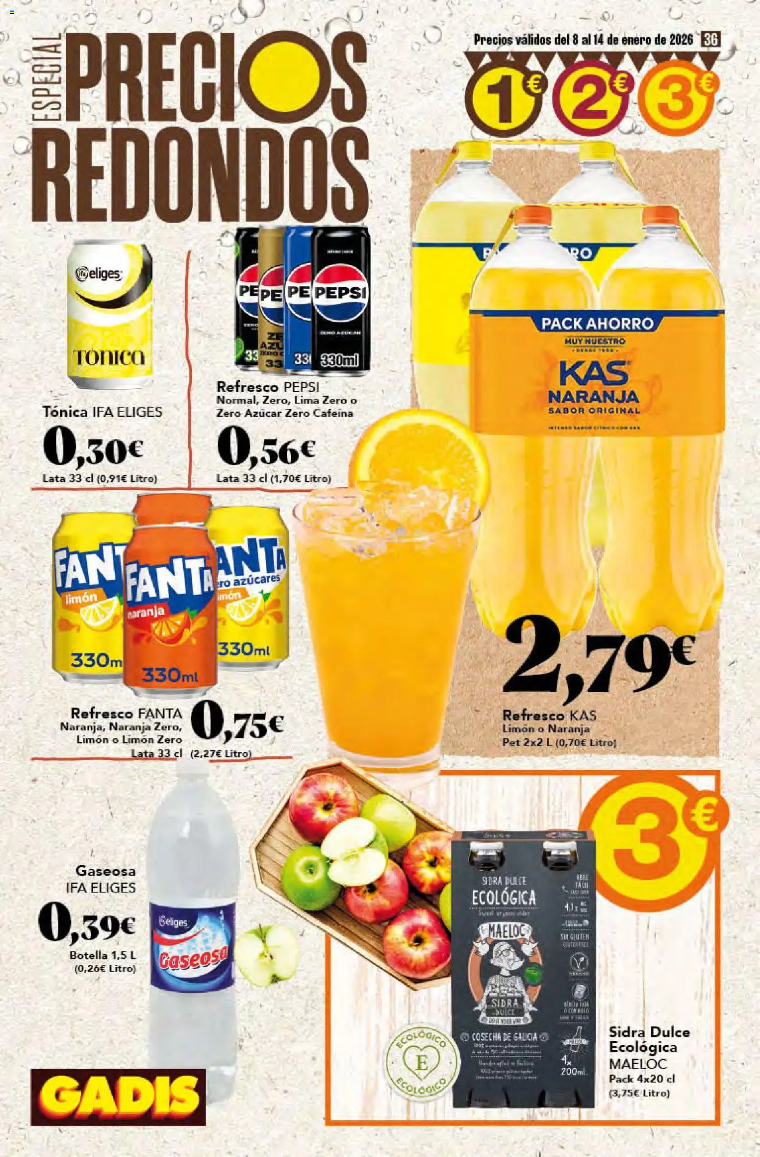 Gadis - folleto │ válido desde el 08.01.2026 | Página: 36 | Productos: Lima, Gaseosa