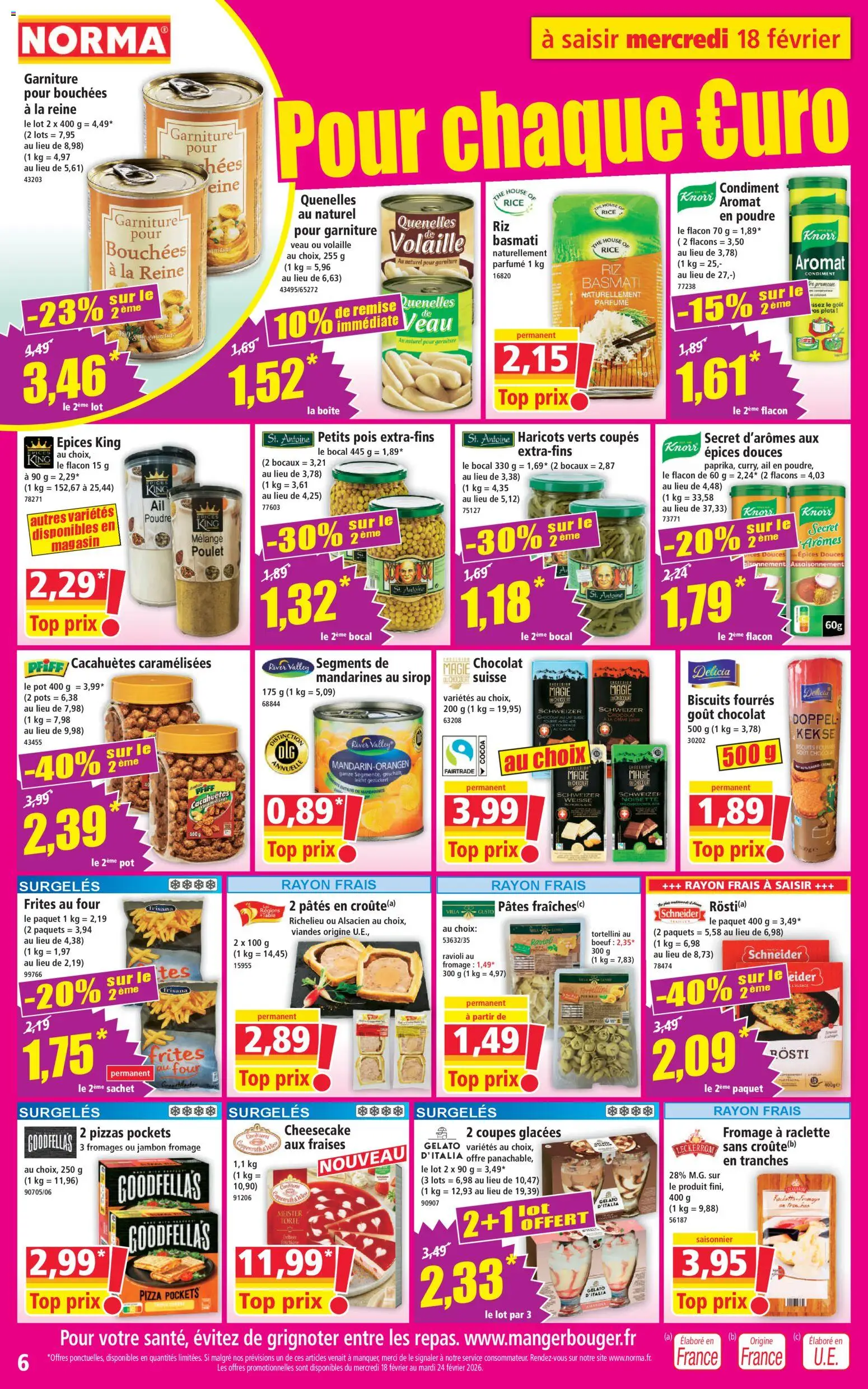 {H1} | Page: 6 | Produits: Fromage à raclette, Volaille, Poudre, Fromage