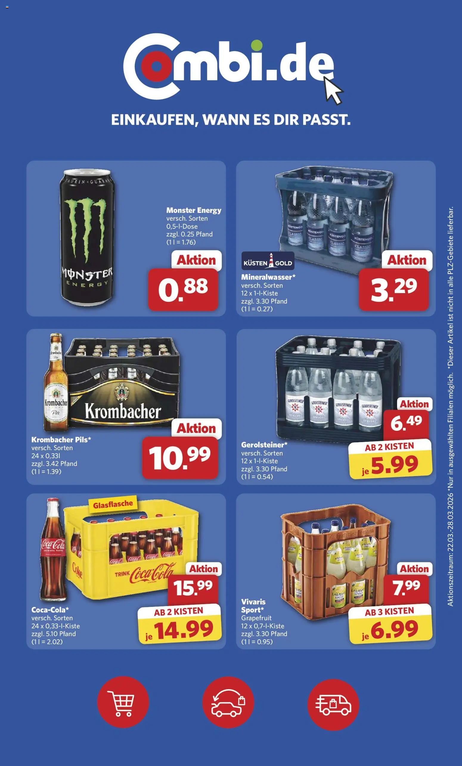 Combi Prospekt 	 – gültig ab 23.03.2026 | Seite: 26 | Produkte: Cola, Energy, Grapefruit, Krombacher