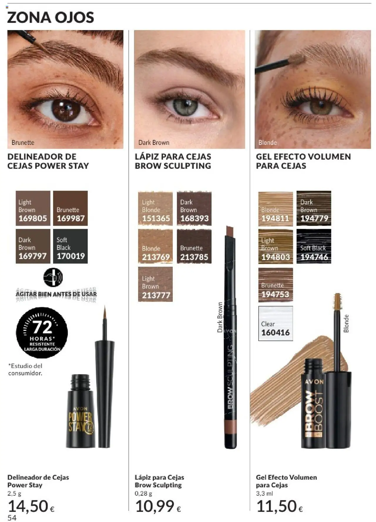 Catálogo AVON campaña 6 │ válido desde el 01.06.2025 | Página: 54 | Productos: Delineador, Delineador de cejas