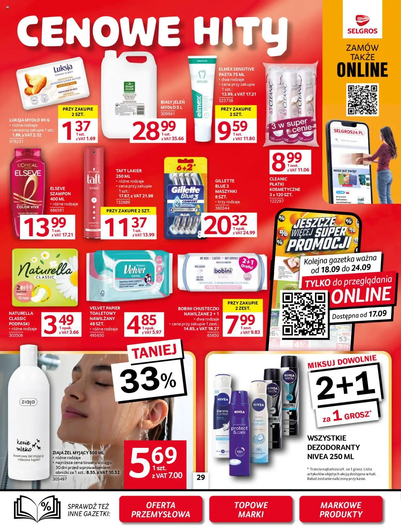 Selgros cash&carry Gazetka od 11.09.2025 | Strona: 28 | Produkty: Kalendarz, Podpaski, Kąpiel, Jeleń
