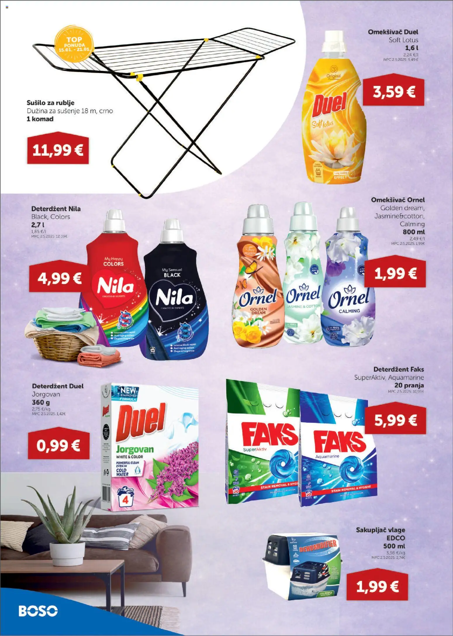Boso katalog | vrijedi od 15.01.2026 | Stranica: 14 | Proizvodi: Faks, Omekšivač, Deterdžent, Sušilo za rublje