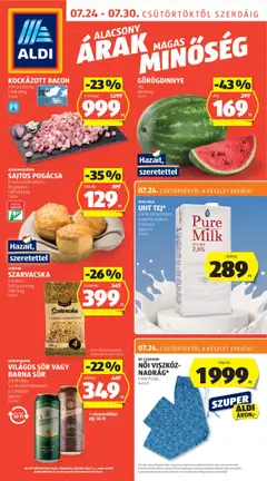 Aldi Akciós újság - amely érvényes a következő dátumtól: 24.07.2025