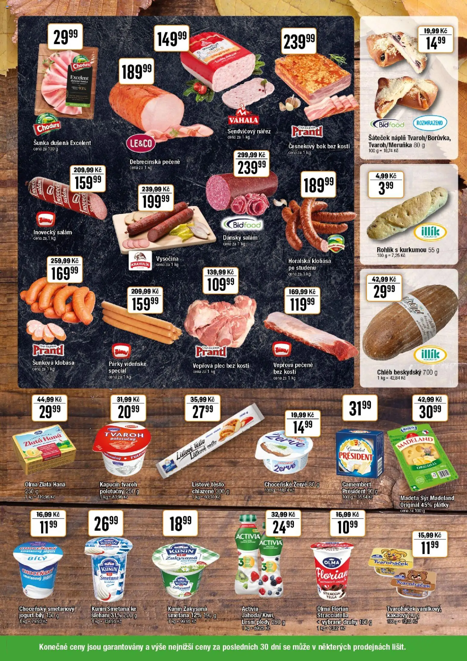 Tempo leták - JO od 05.11.2025 | Strana: 3 | Produkty: Chléb, Šunka, Klobása, Vysočina