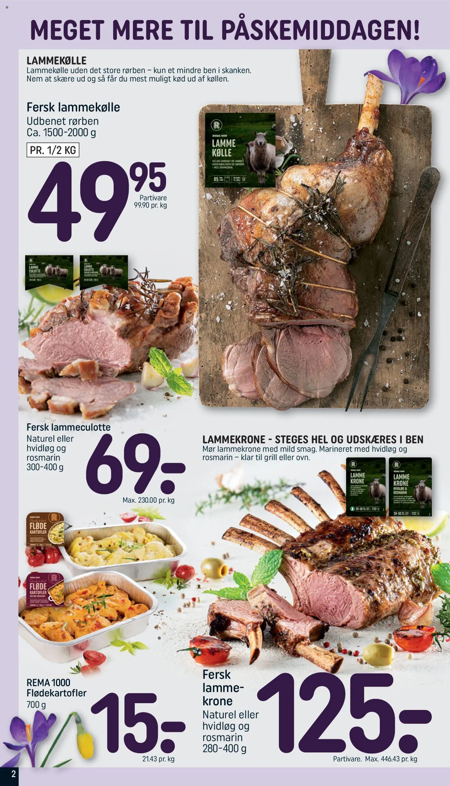Rema 1000 tilbudsavis – gyldig fra 28.03.2026 | Side: 2 | Produkter: Fløde, Kartofler, Hvidløg, Grill