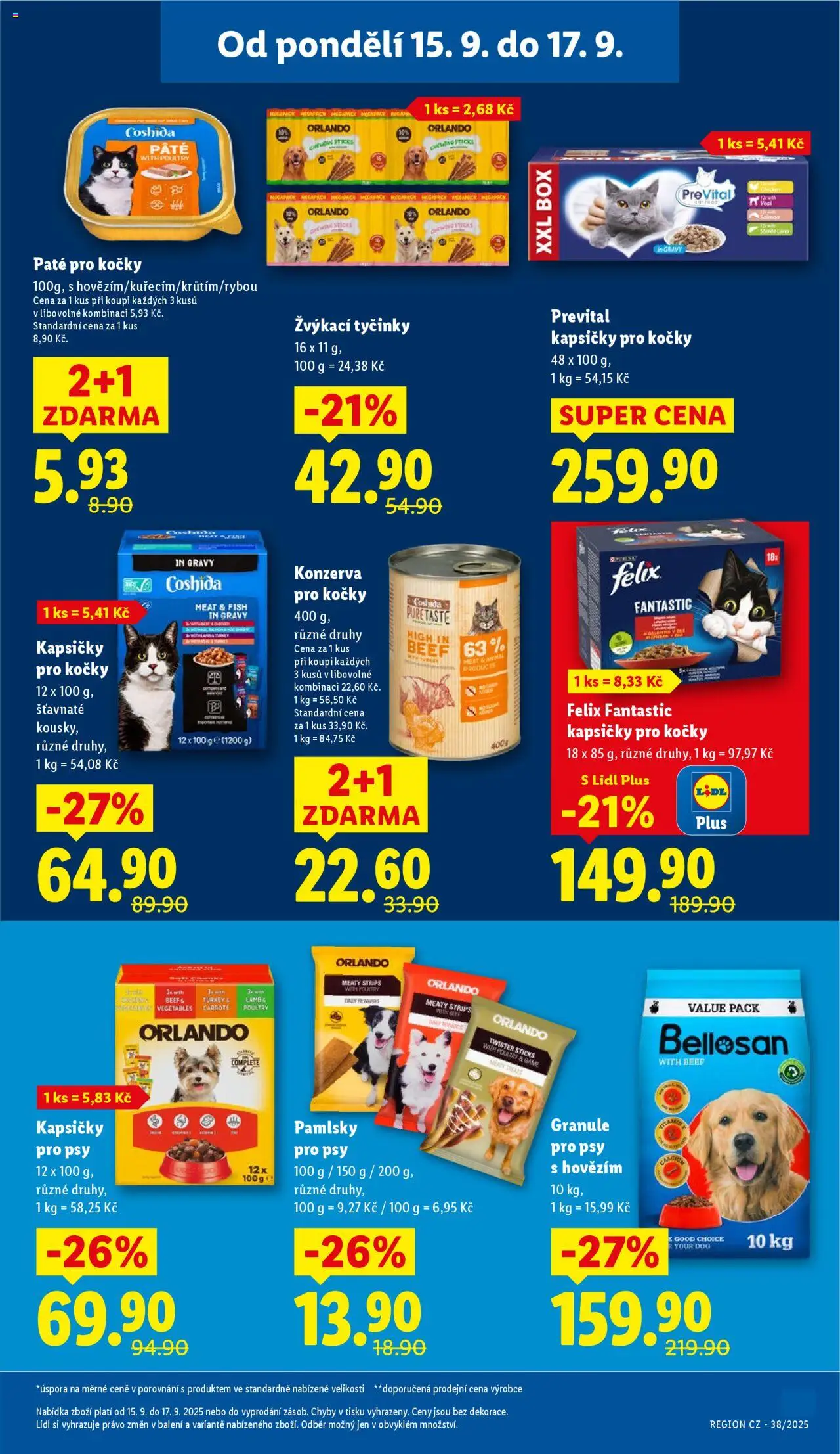 Lidl leták od 15.09.2025 | Strana: 31 | Produkty: Felix, Felix fantastic, Granule pro psy, Tyčinky
