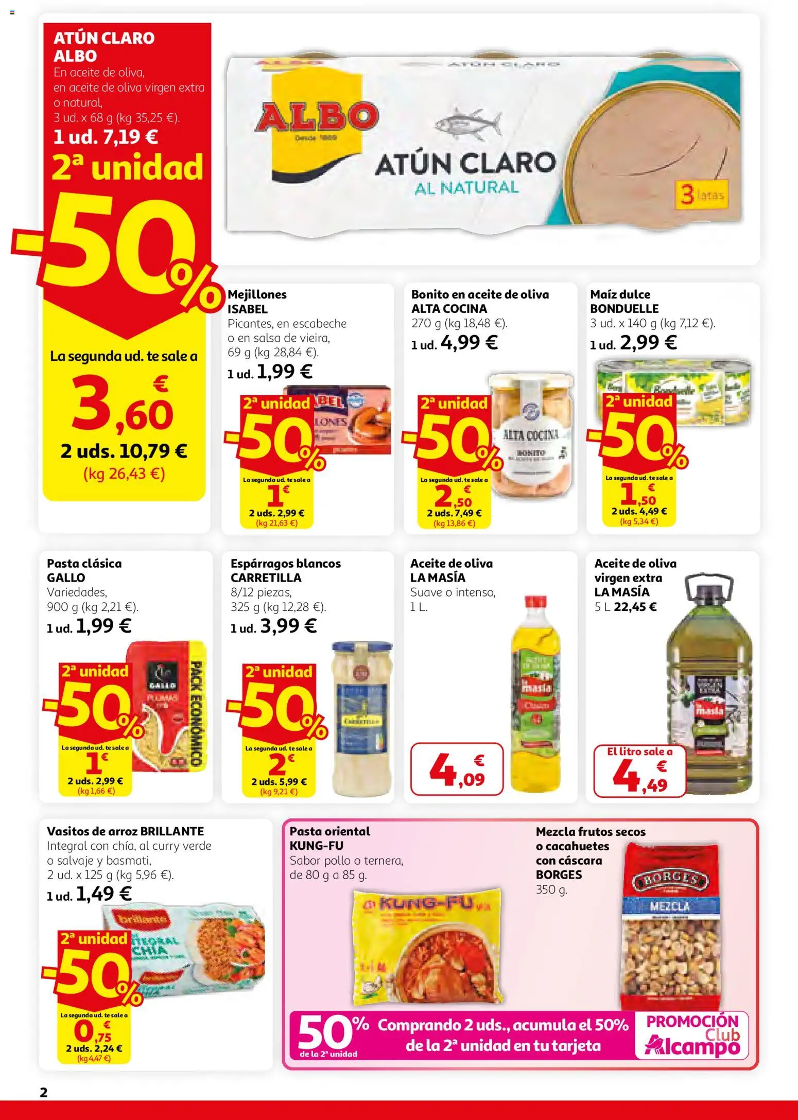 HP Nacional │ válido desde el 26.02.2026 | Página: 2 | Productos: Νερό καρύδας, Té, Aceite de oliva virgen extra, Atún claro