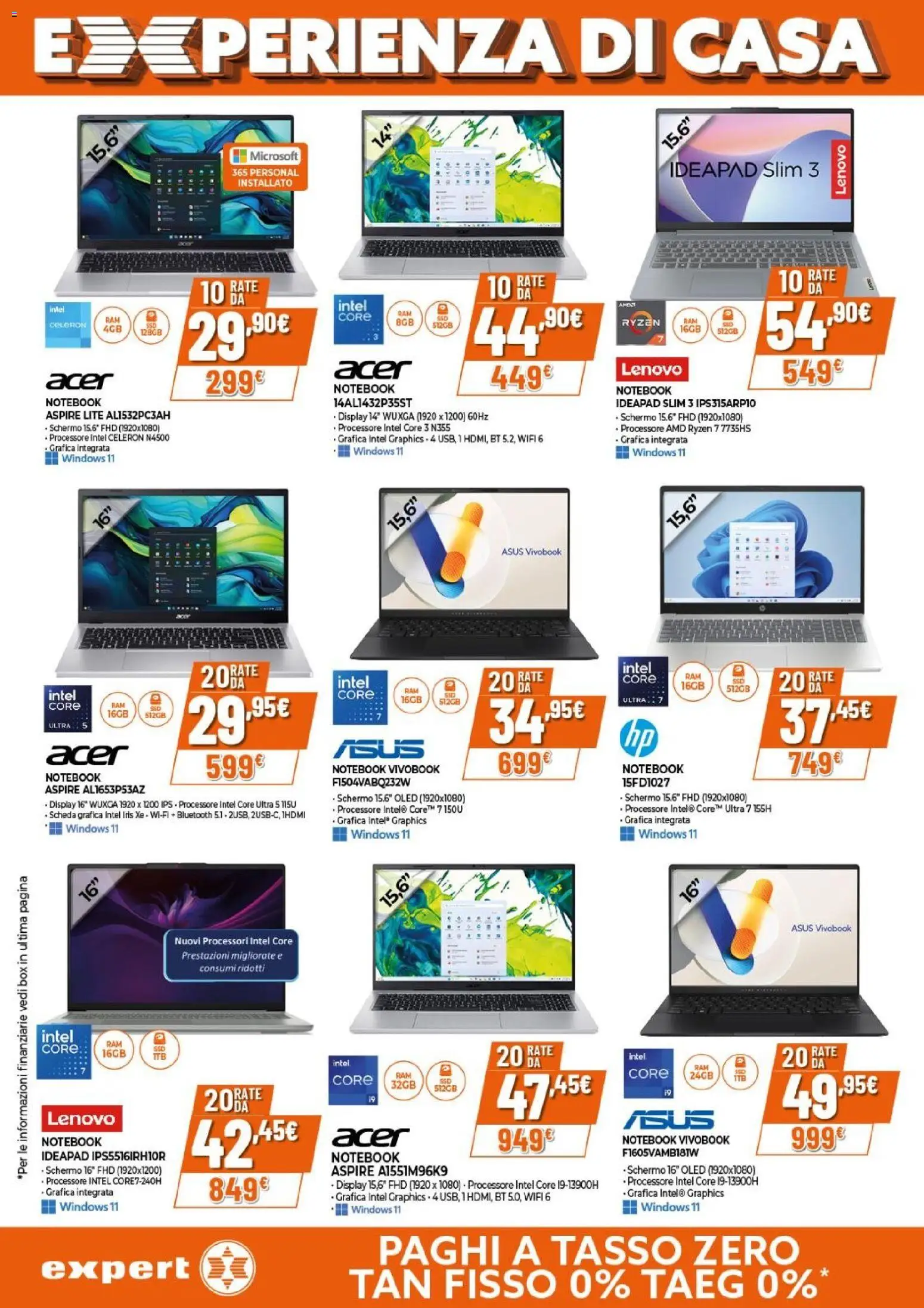 Volantino Expert del 09.04.2026 | Pagina: 10 | Prodotti: Schermo, Notebook