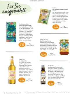 Alnatura Prospekt ab 01.11.2025 gültig | Seite: 42 | Produkte: Schokolade, Küche, Fisch, Brot