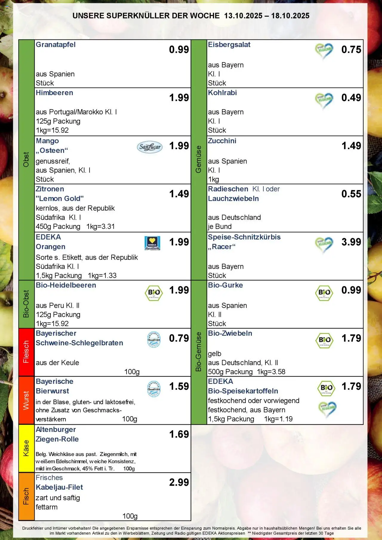 Simmel - Bayern – gültig ab 13.10.2025 | Seite: 7 | Produkte: Granatapfel, Kohlrabi, Fisch, Gemüse