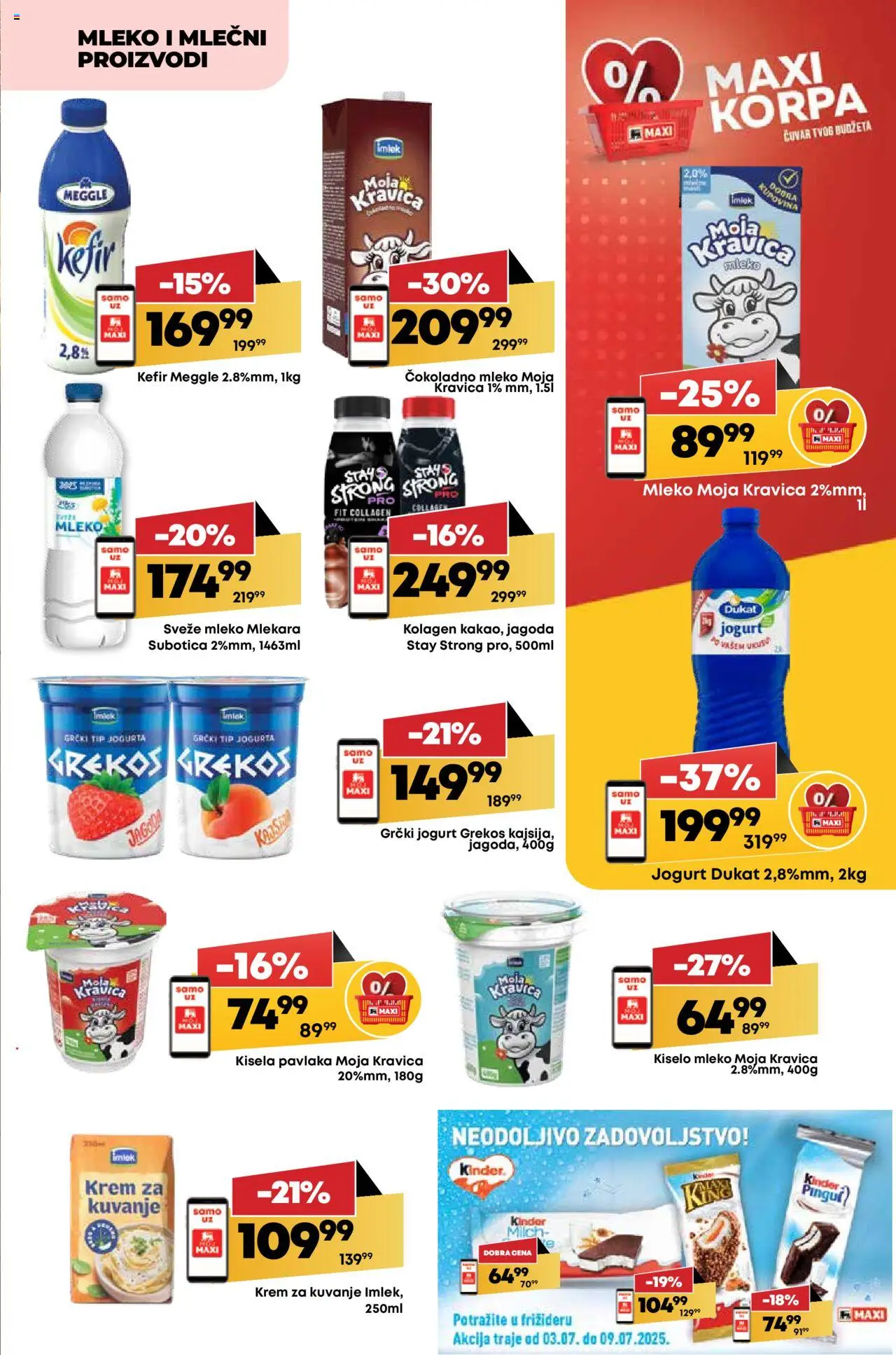 Maxi katalog - važi od 03.07.2025 | Strana: 13 | Proizvode: Kiselo mleko, Jagoda, Korpa, Mleko