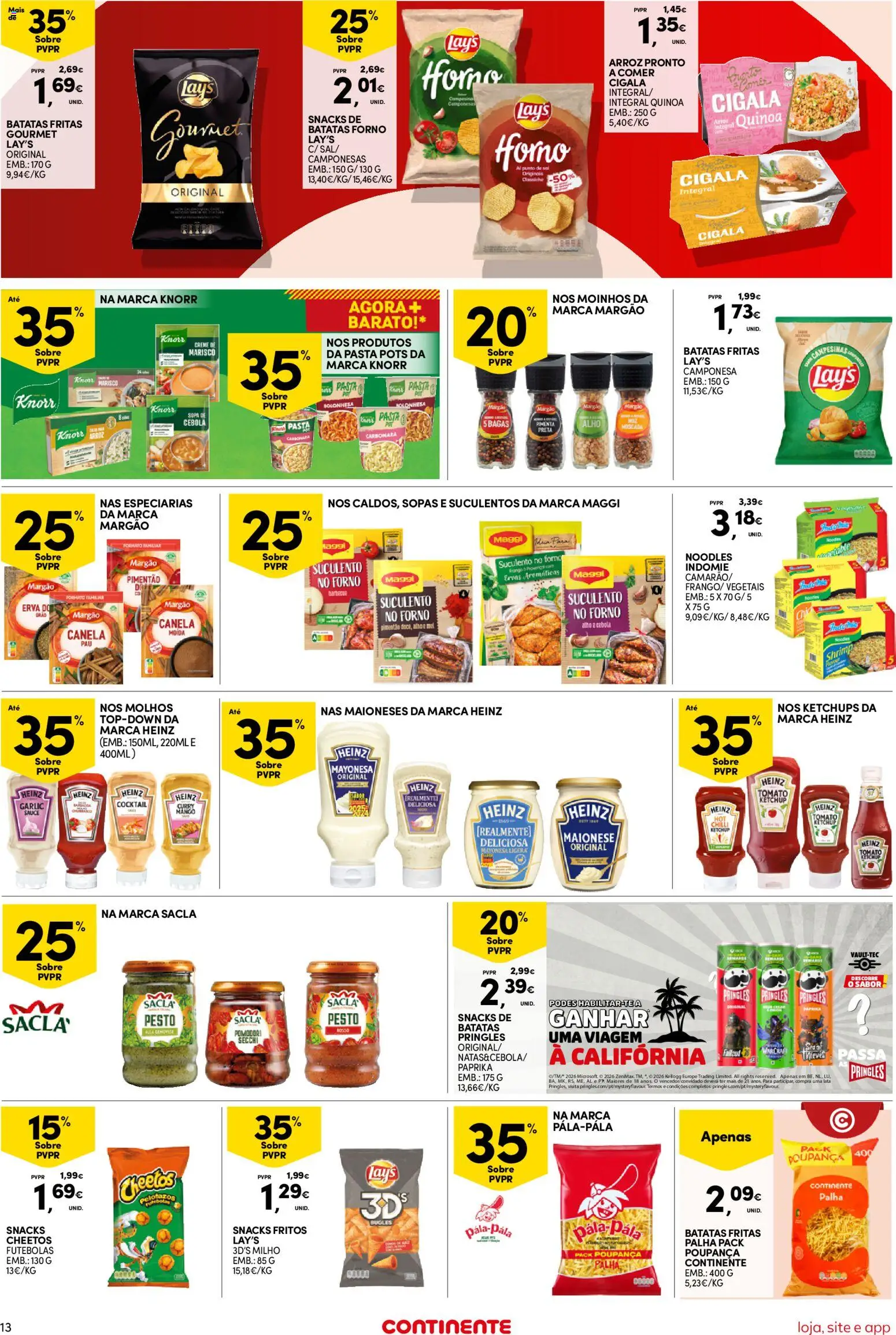 Continente Semanal Continente Bom Dia │ válido de 24.02.2026 | Página: 13 | Produtos: Pimenta, Canela, Maionese, Batatas fritas