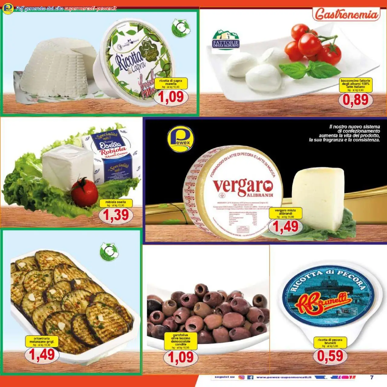 Volantino Pewex del 18.08.2025 | Pagina: 7 | Prodotti: Latte, Melanzane, Ricotta, Robiola