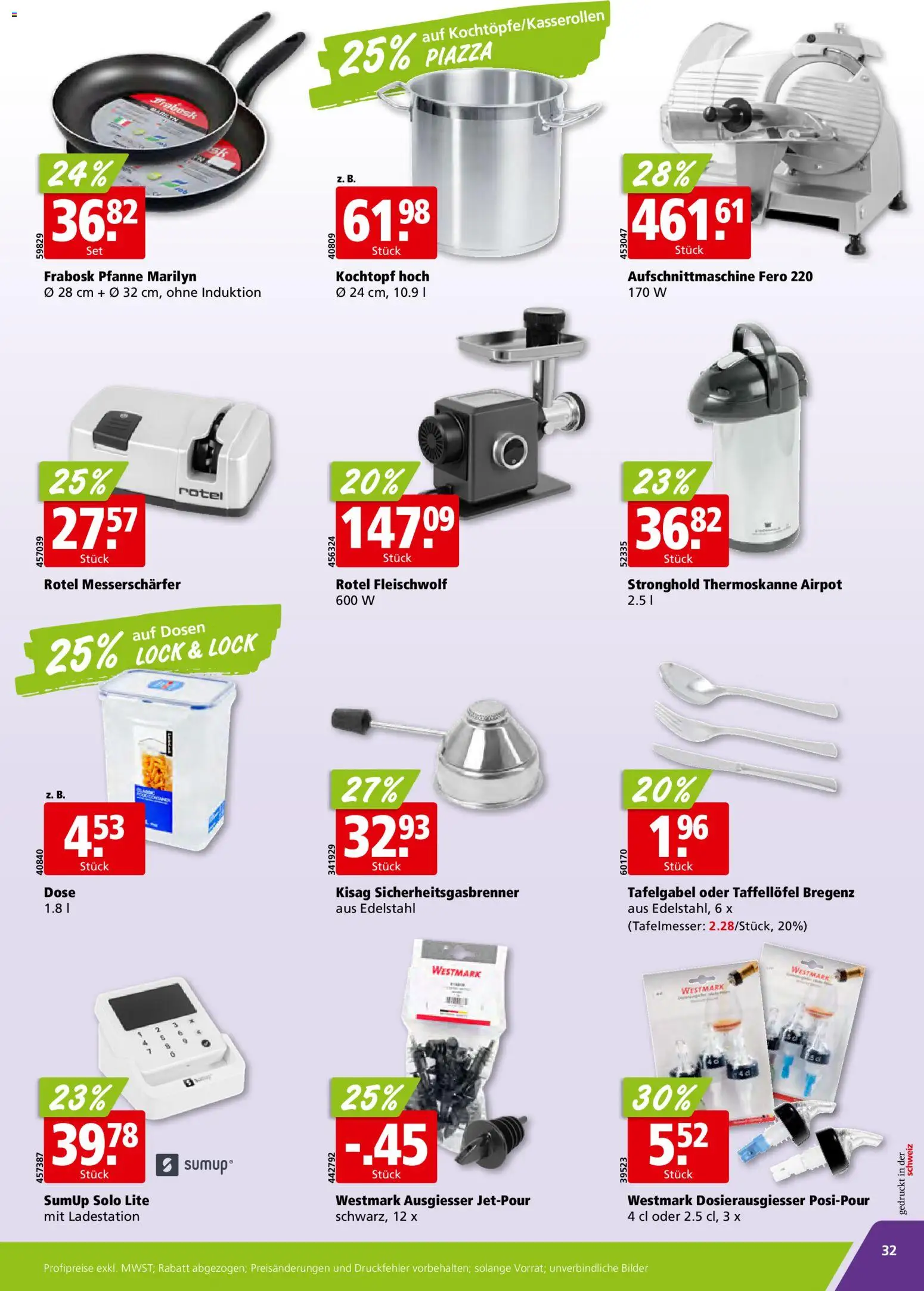 Aligro Aktionen Schlieren, Gossau SG, Frauenfeld, Rapperswil-Jona, Sargans, Bern, Brüttisellen, Pratteln, Emmen, Spreitenbach – gültig ab 03.11.2025 | Seite: 32 | Produkte: Bilder