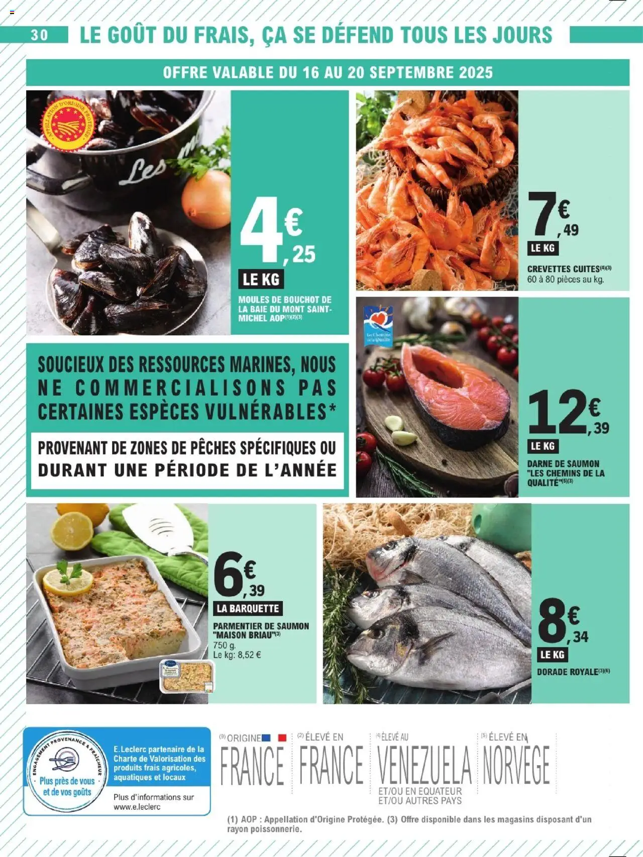  | Page: 30 | Produits: Crevettes, Moules de bouchot, Saumon