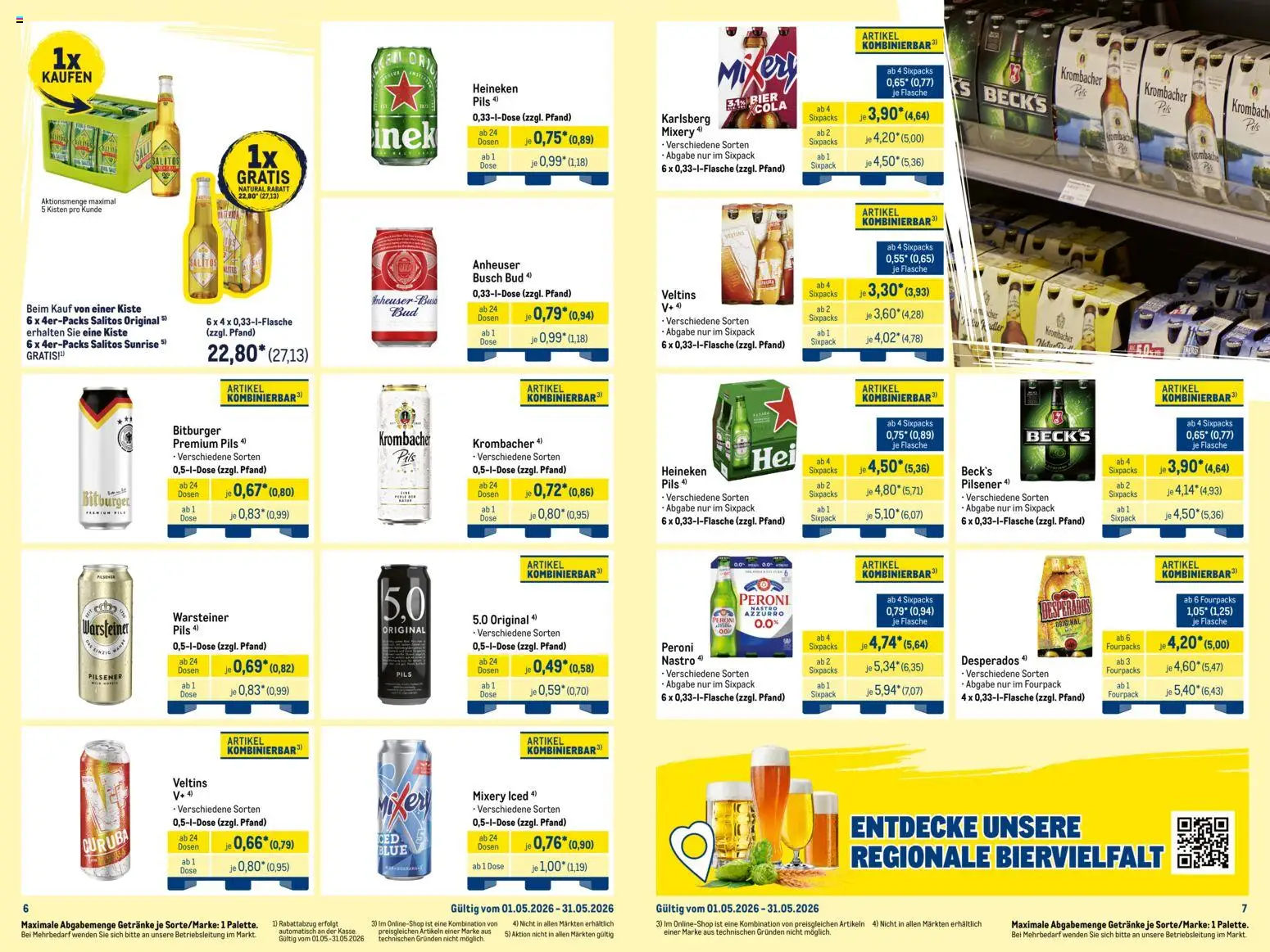 Metro Monats-Mix – gültig ab 01.05.2026 | Seite: 4 | Produkte: Pils, Heineken, Desperados, Mixery