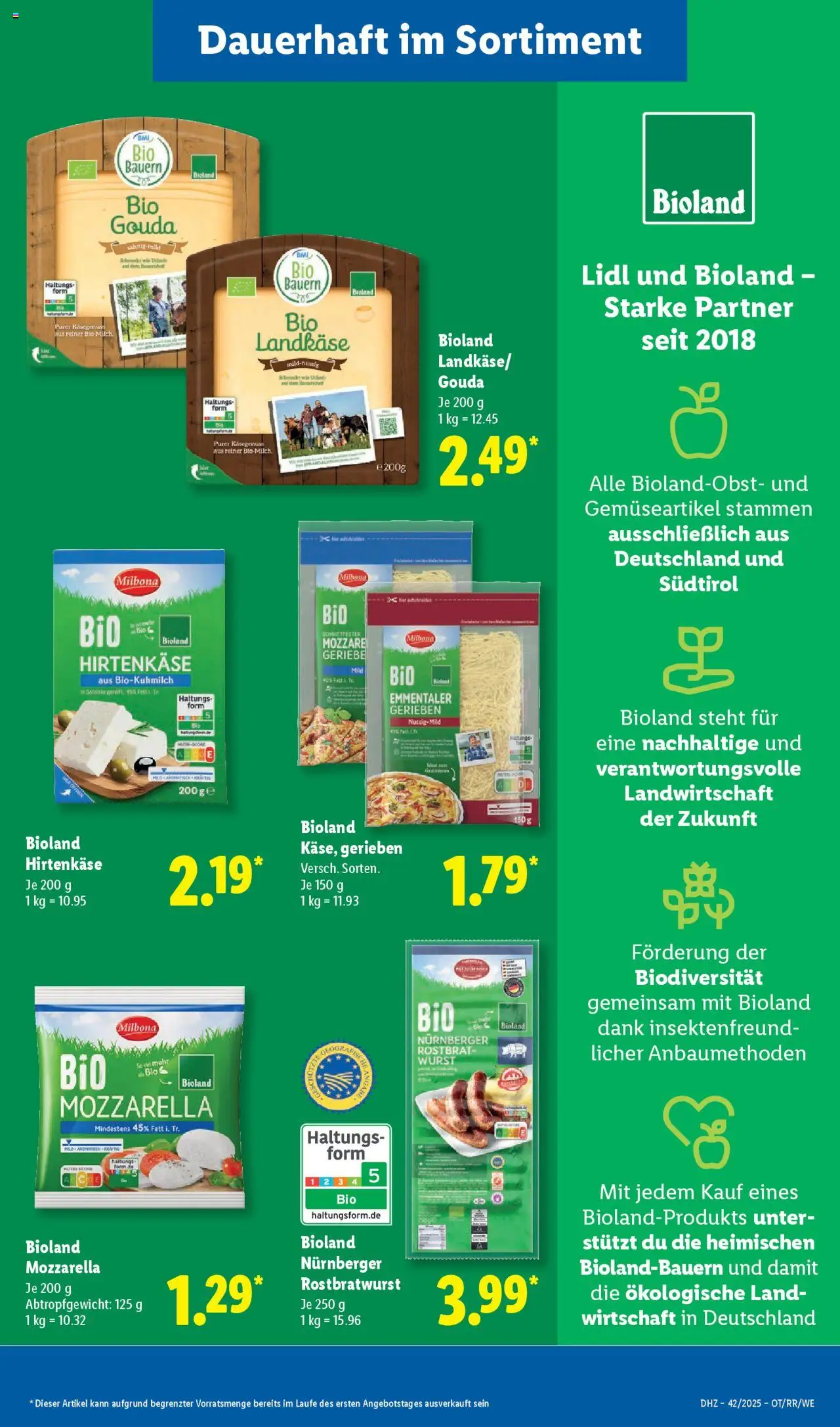 Lidl Prospekt Grimma – gültig ab 13.10.2025 | Seite: 23 | Produkte: Mozzarella, Gouda, Wurst