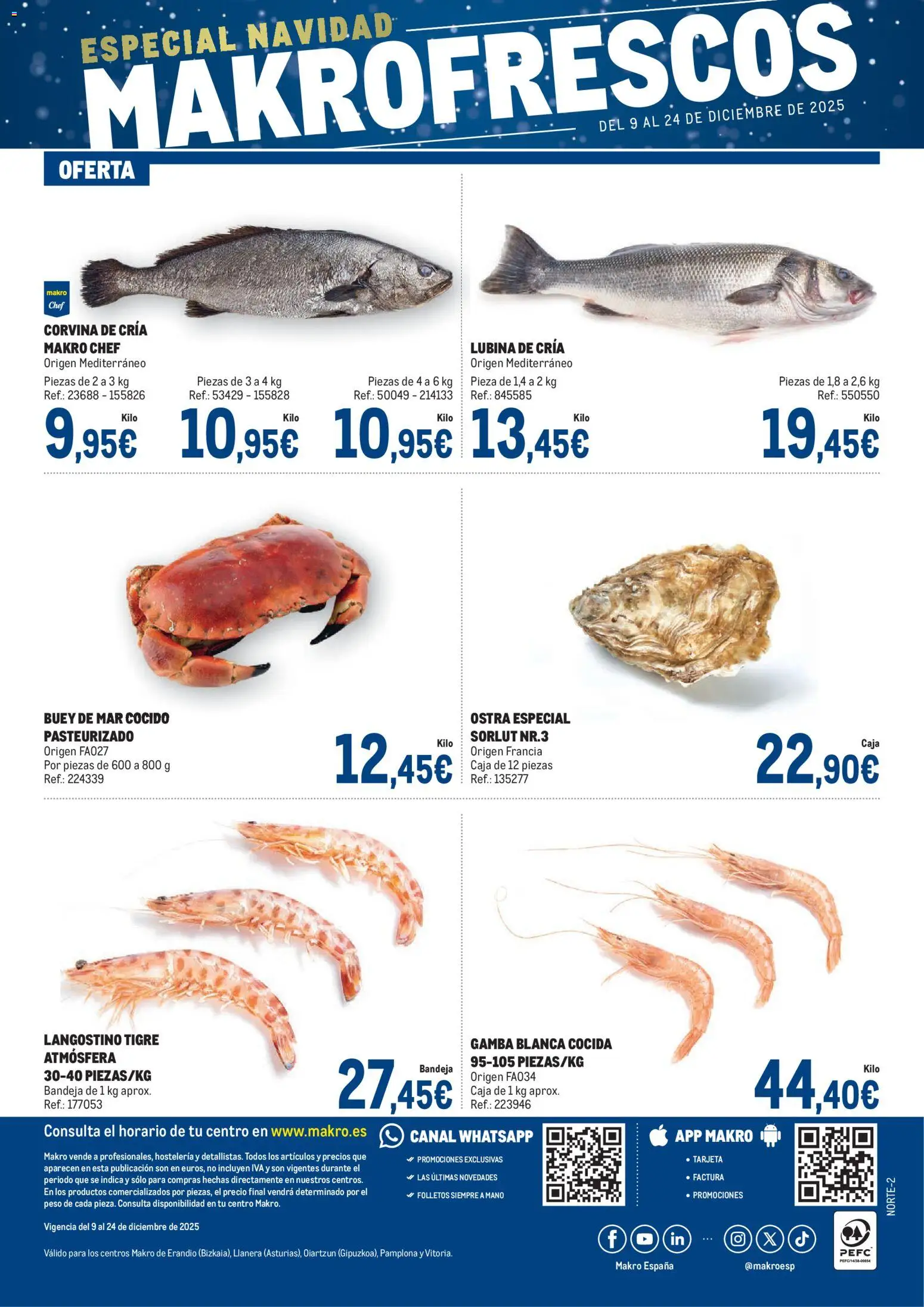Makro - Fresco Norte 2 │ válido desde el 09.12.2025 | Página: 4 | Productos: Peso, Caja, Langostino, Gamba