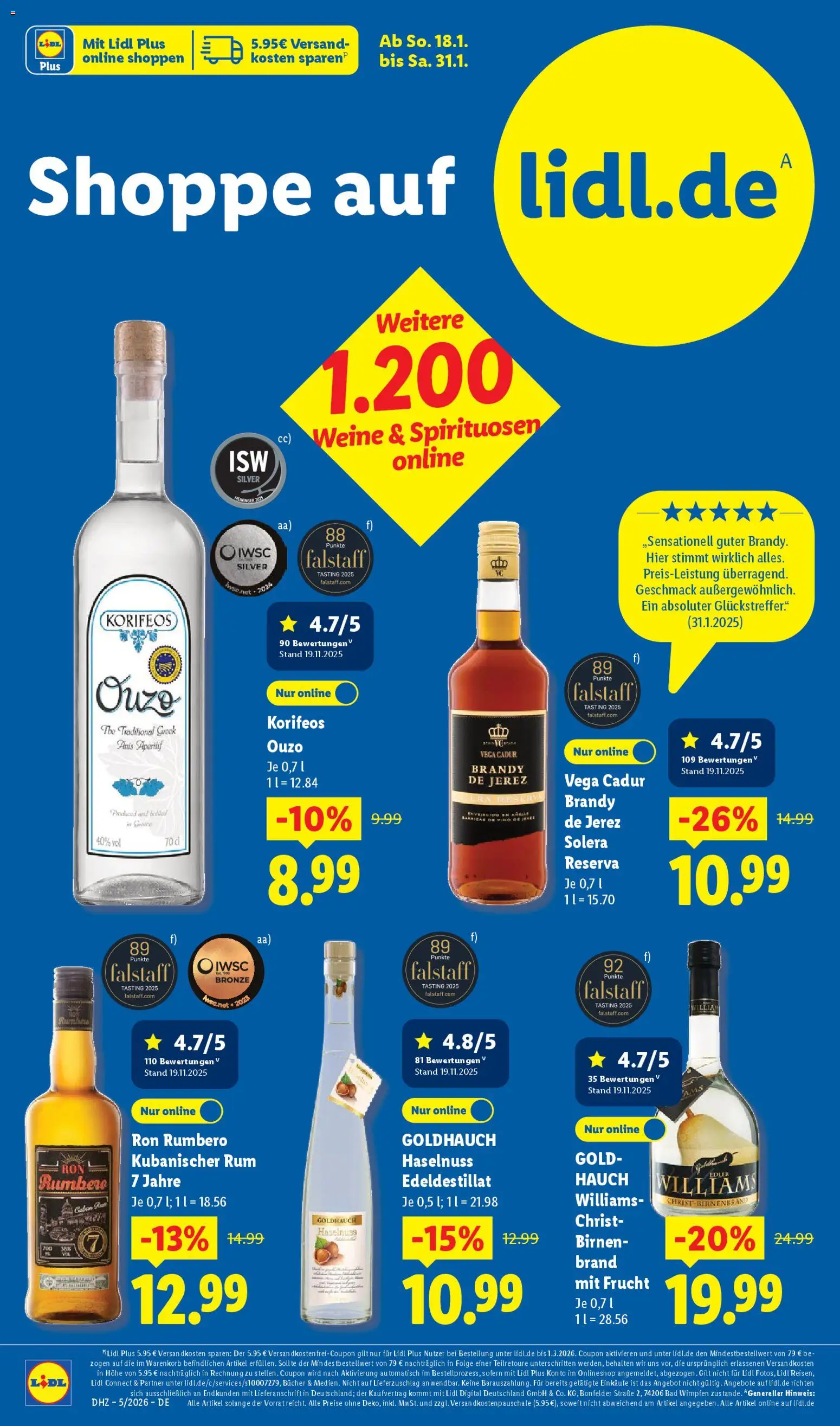 Lidl Prospekt Zossen – gültig ab 26.01.2026 | Seite: 22 | Produkte: Ouzo, Rum, Bad