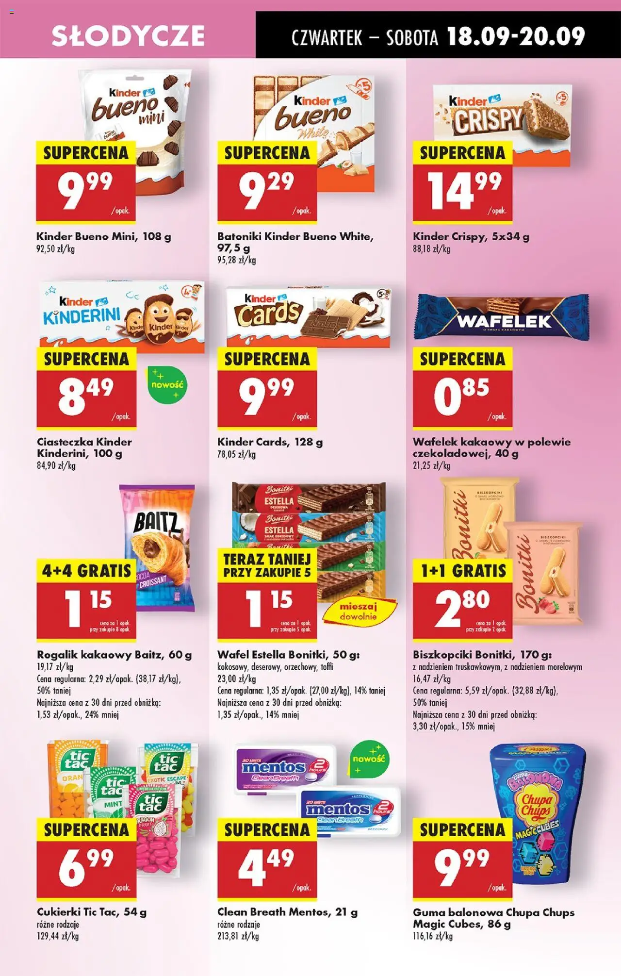 Biedronka gazetka - Oferta w tym tygodniu od 18.09.2025 | Strona: 51 | Produkty: Słodycze, Kinder Bueno, Cukierki, Ciasteczka