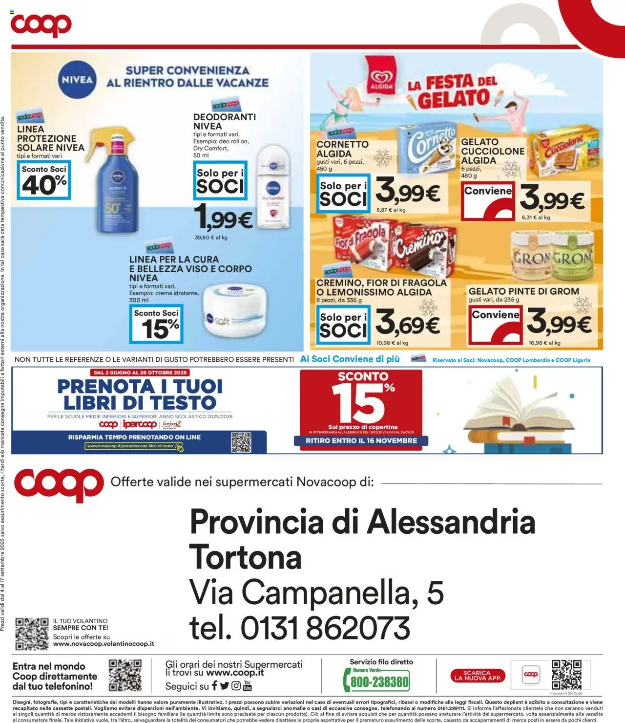 Volantino COOP del 04.09.2025 | Pagina: 11 | Prodotti: Crema, Tè, Cornetto, Data
