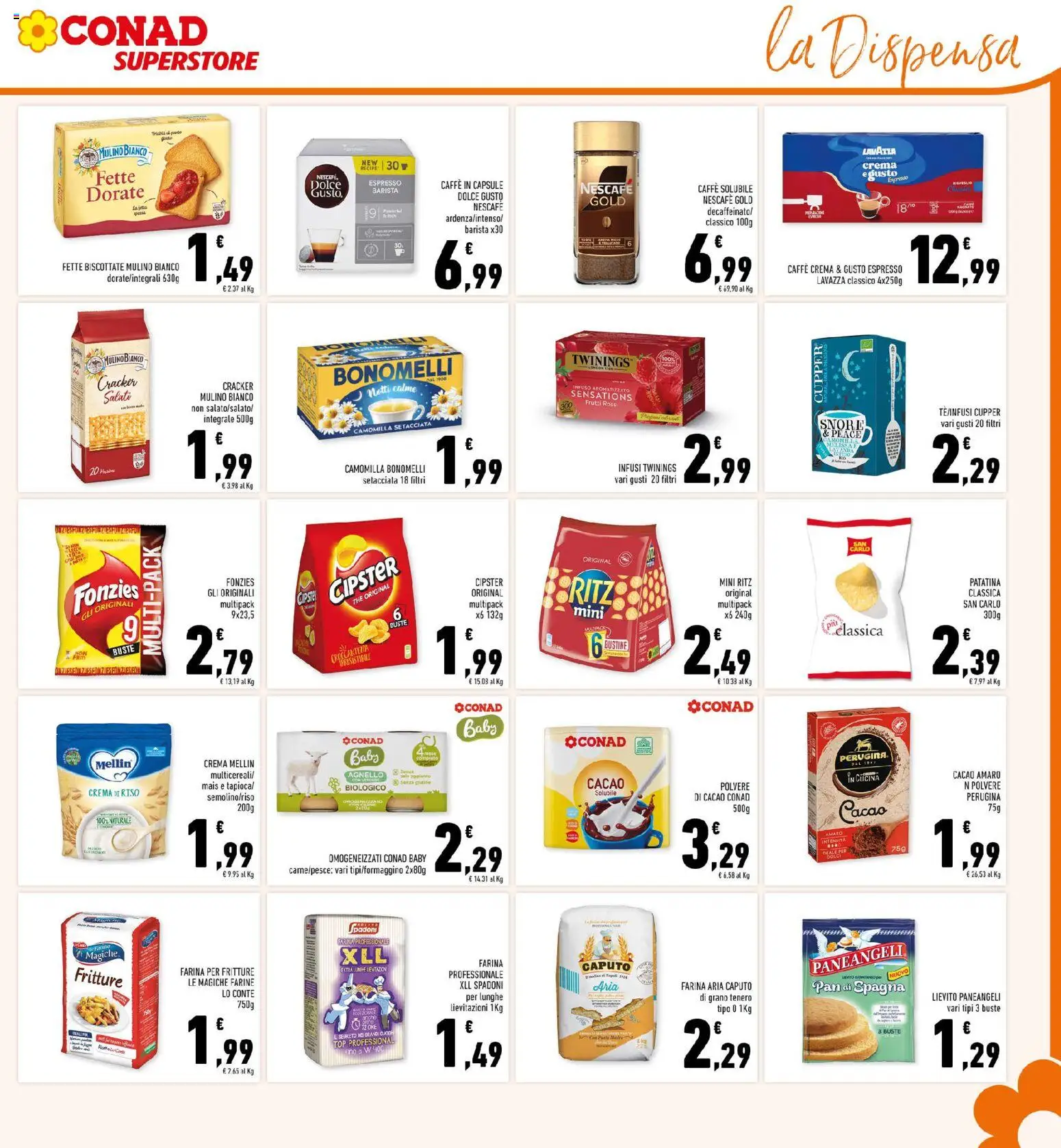 Volantino Conad del 01.12.2025 | Pagina: 19 | Prodotti: Riso, Top, Farina, Crackers
