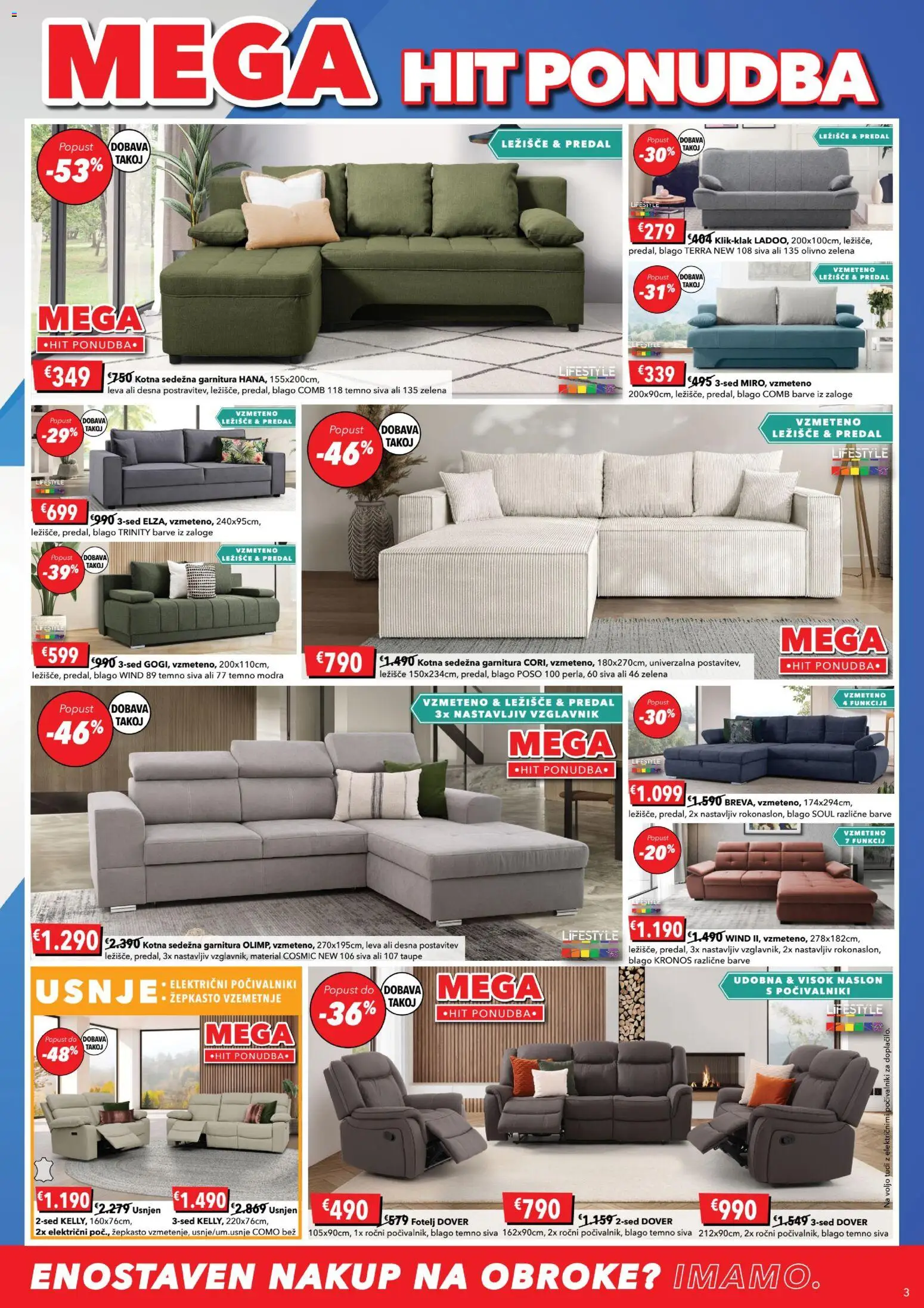 Novi Harvey Norman katalog ponudbe – veljaven od 21.01.2026 | Stran: 3 | Izdelki: Vzglavnik, Ležišče, Sedezna garnitura, Zelena