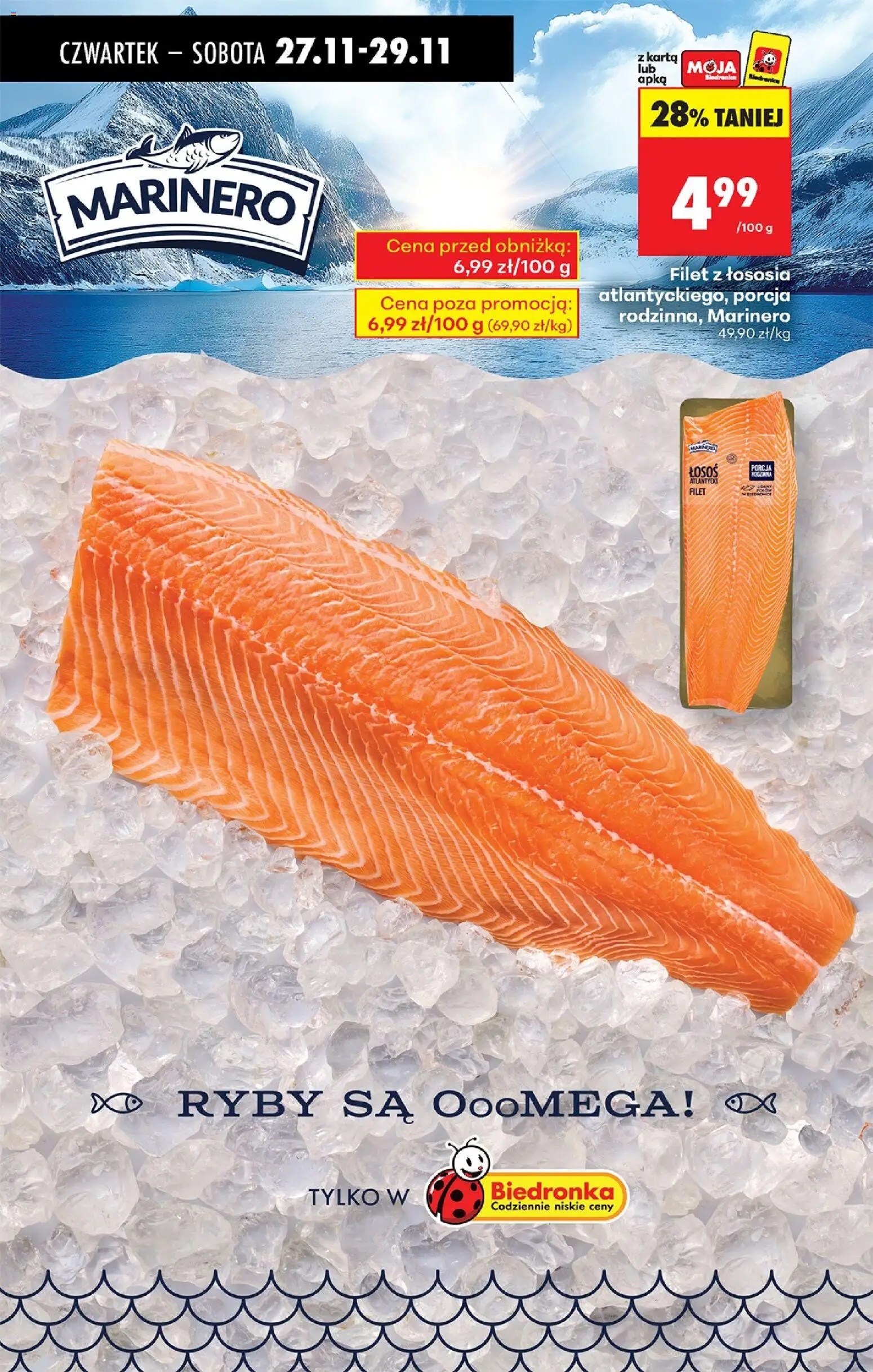 Biedronka Black Friday od 27.11.2025 | Strona: 33 | Produkty: Karta, Ryby, Filet z łososia